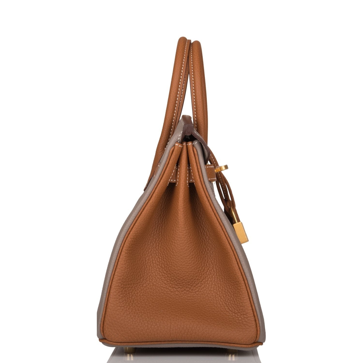 Hermes Birkin Gris Asphalte And Togo Brushed Hardware Gold Travel Bag Gold Hardware