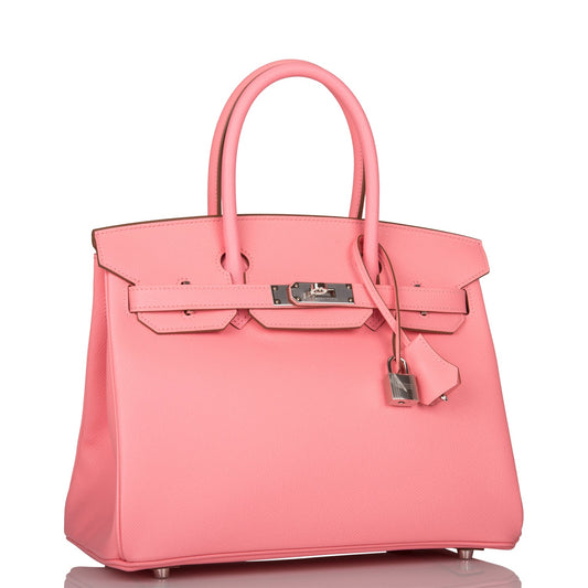 Hermes Birkin Rose Confetti Epsom Palladium Hardware Handbag Travel Bag