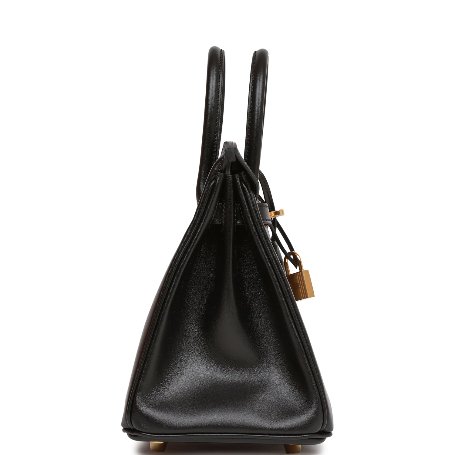 Hermes Birkin Tadelakt Hardware Handbag Black Gold Travel Bag