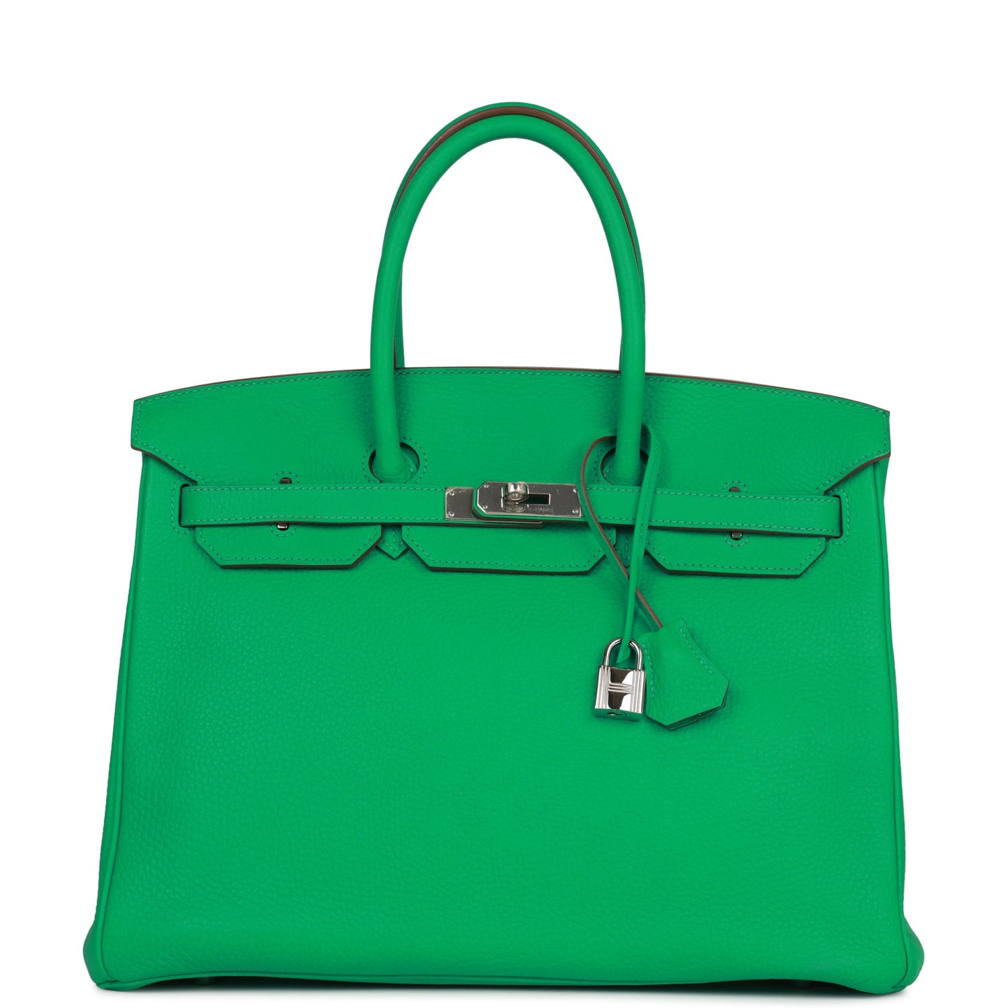 Hermes Birkin Menthe Clemence Palladium Hardware Handbag Travel Bag