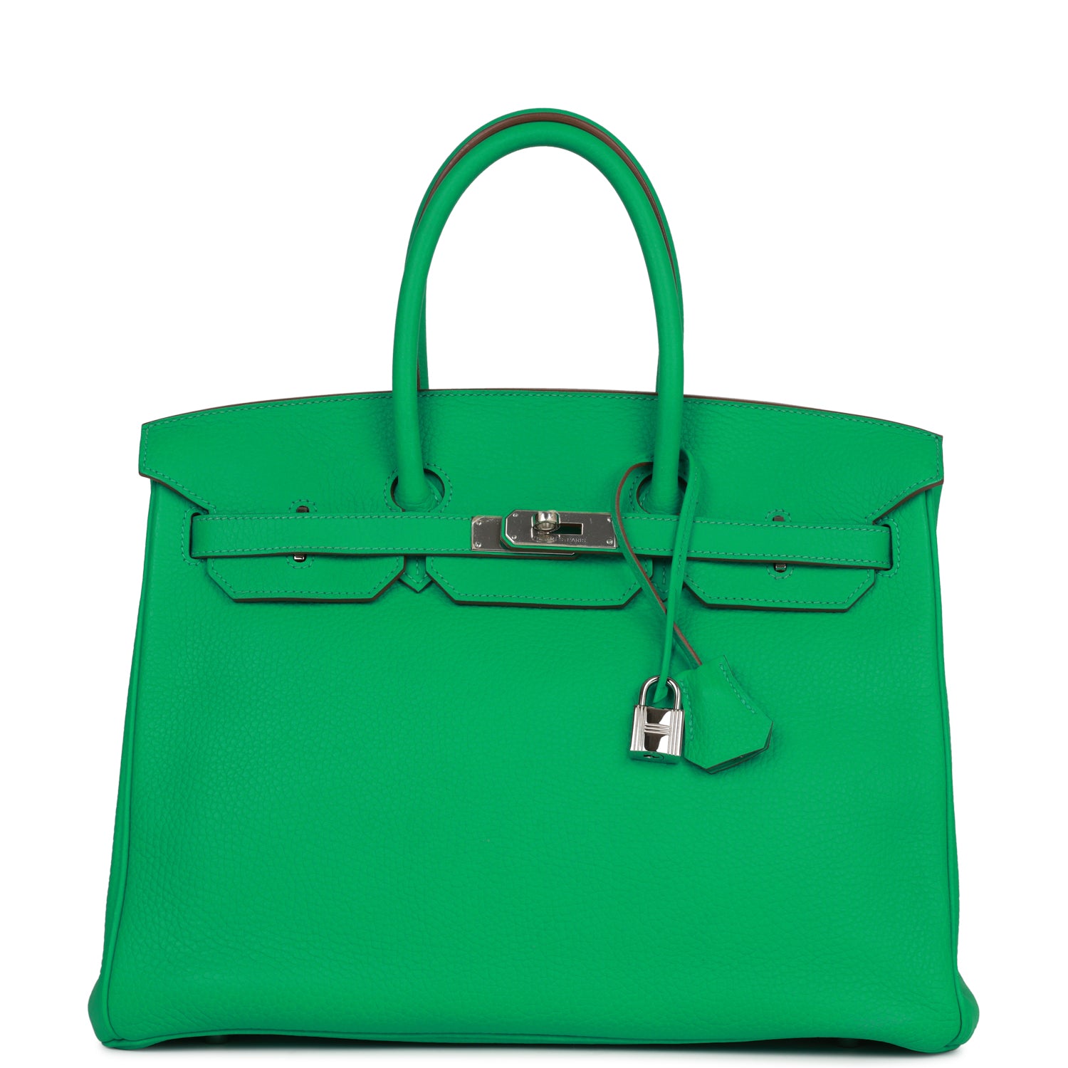Hermes Birkin Menthe Clemence Palladium Hardware Handbag Travel Bag