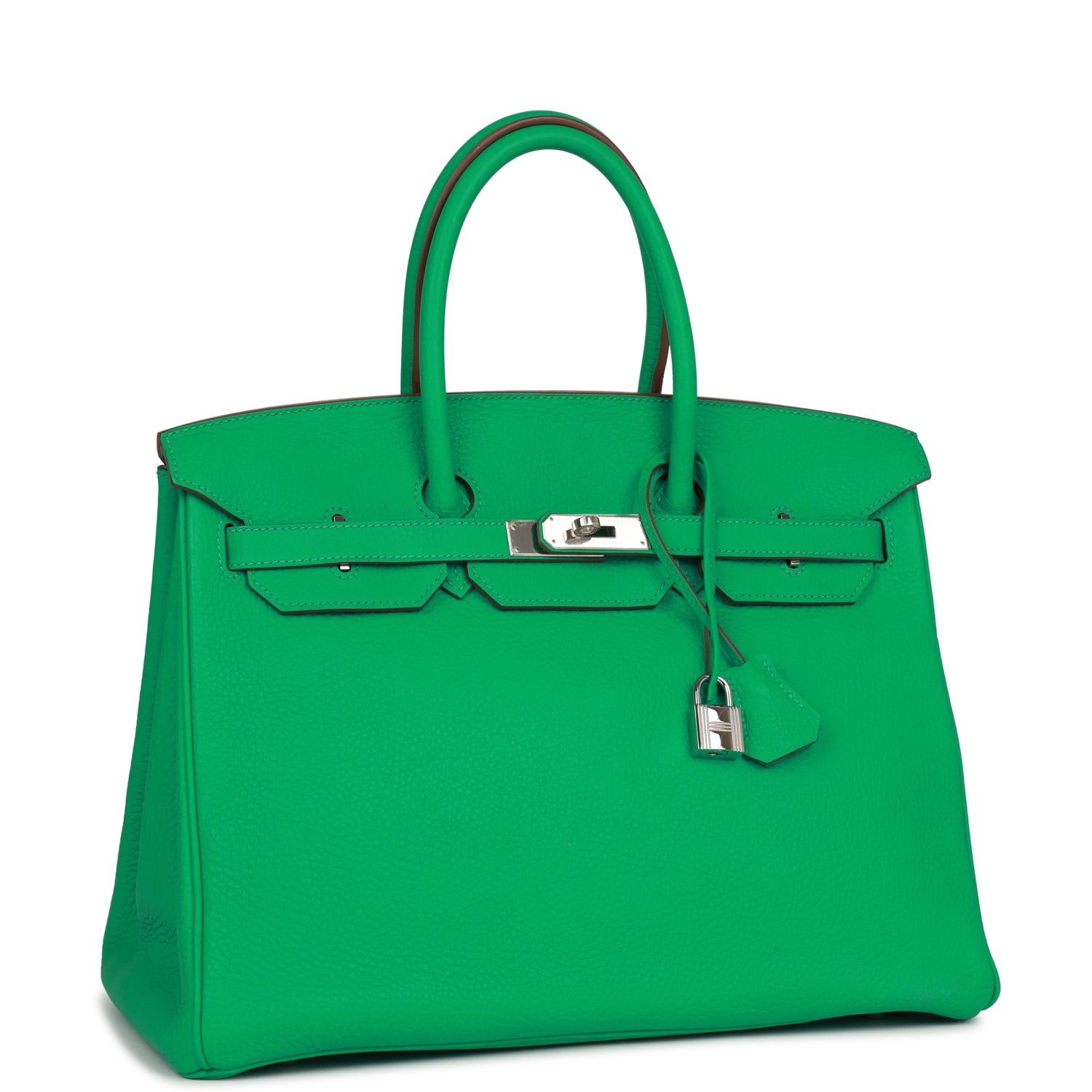 Hermes Birkin Menthe Clemence Palladium Hardware Handbag Travel Bag