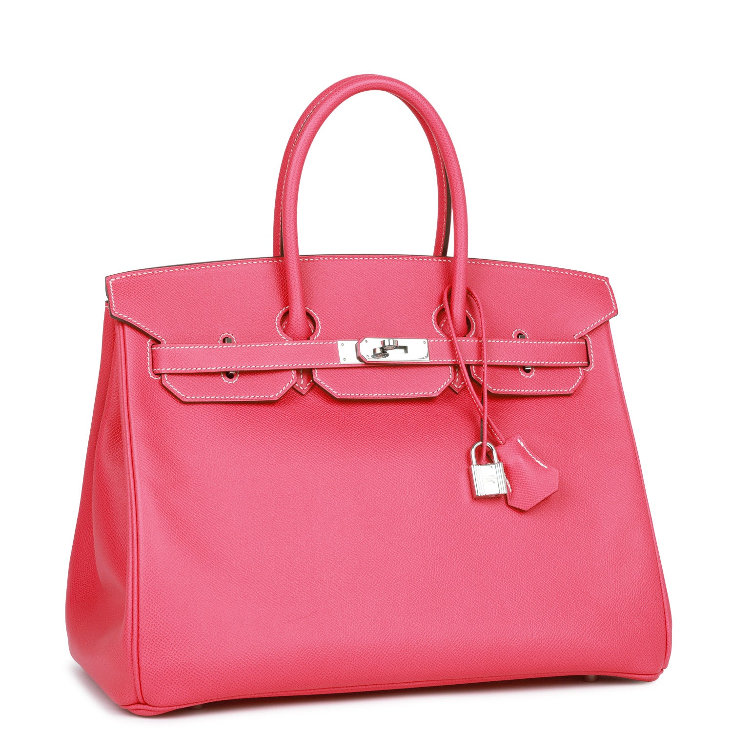 Hermes Birkin Rose Tyrien Epsom Palladium Hardware Handbag Travel Bag