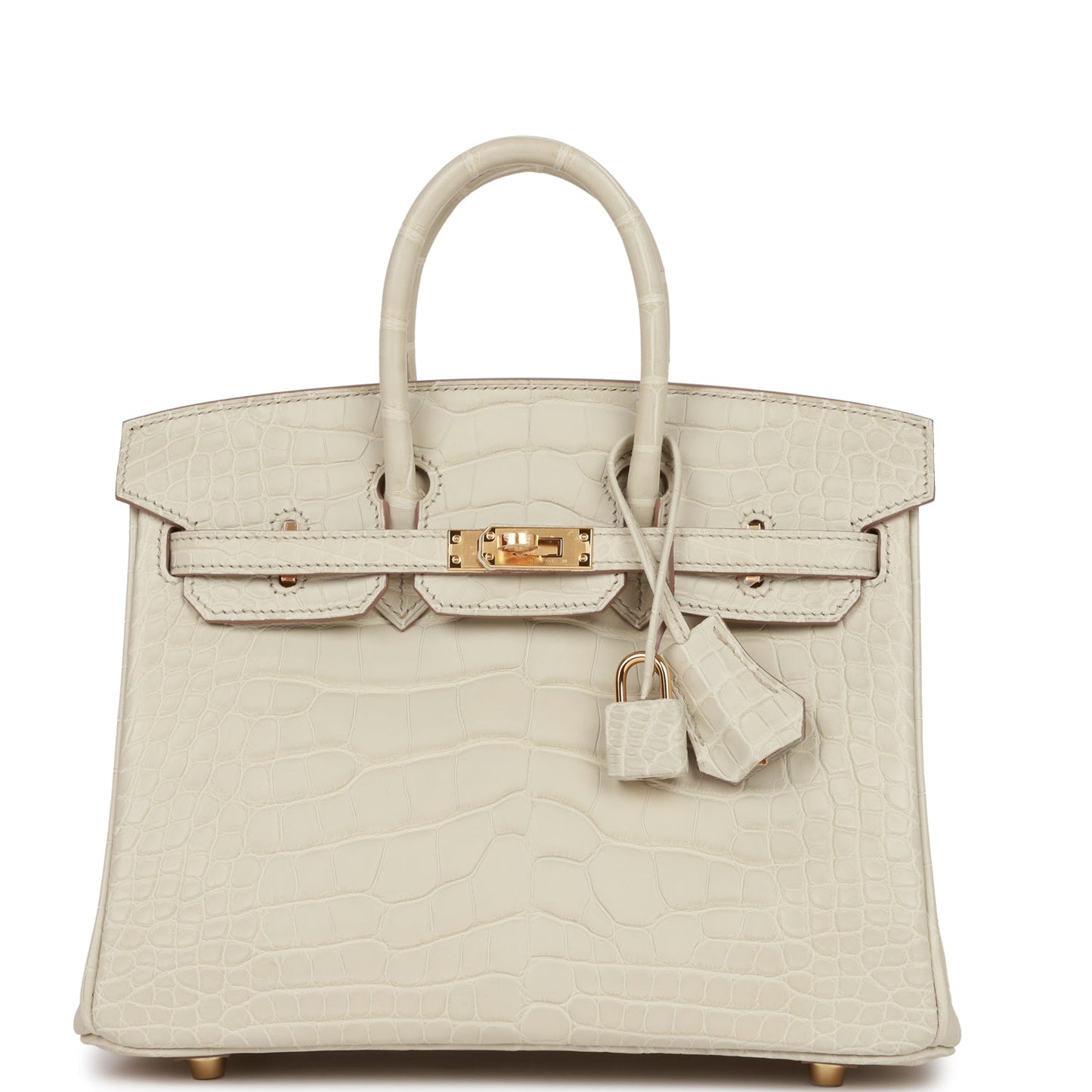 Hermes Birkin Beton Matte Alligator Hardware Handbag Gold Travel Bag Hardware 3