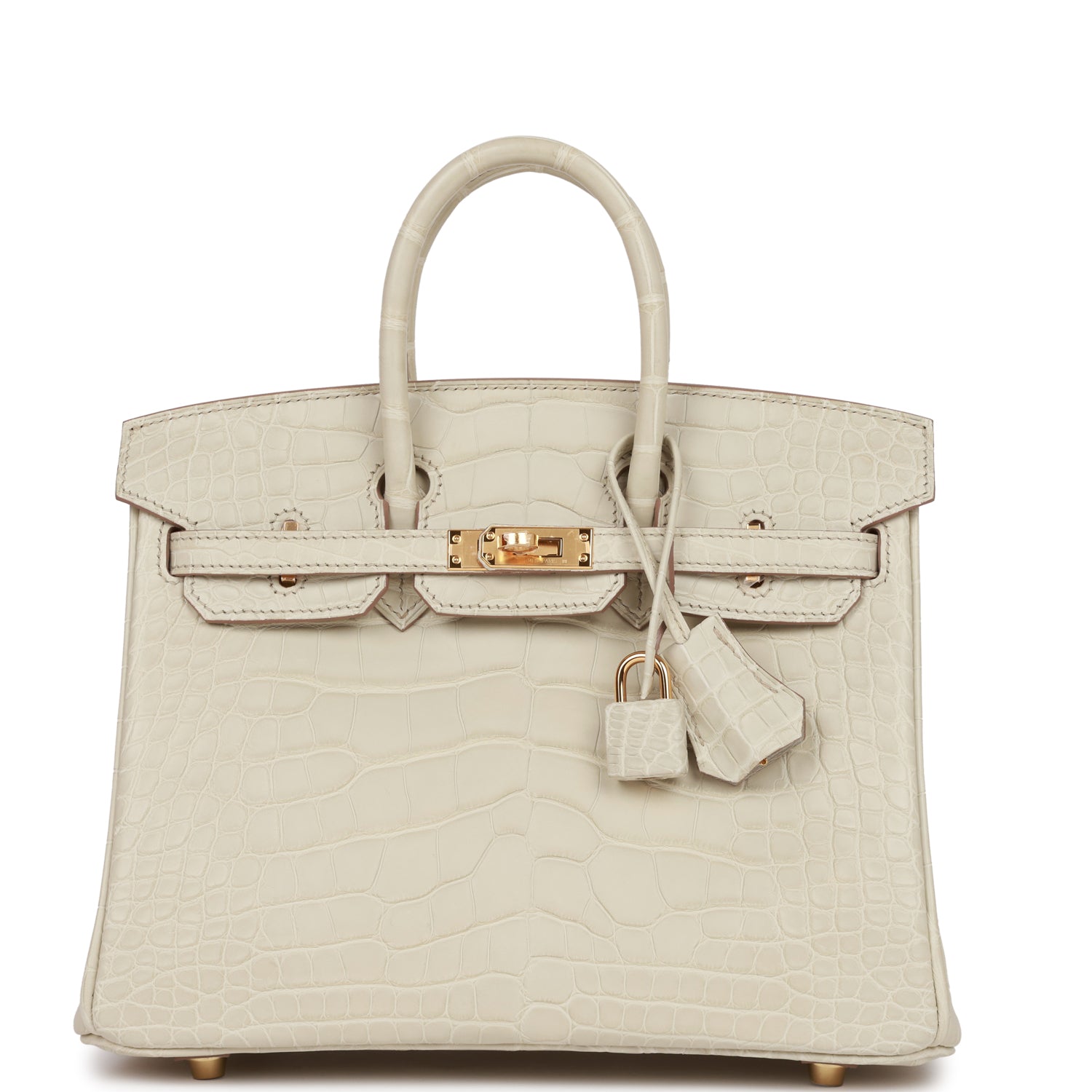 Hermes Birkin Beton Matte Alligator Hardware Handbag Gold Travel Bag Hardware 3