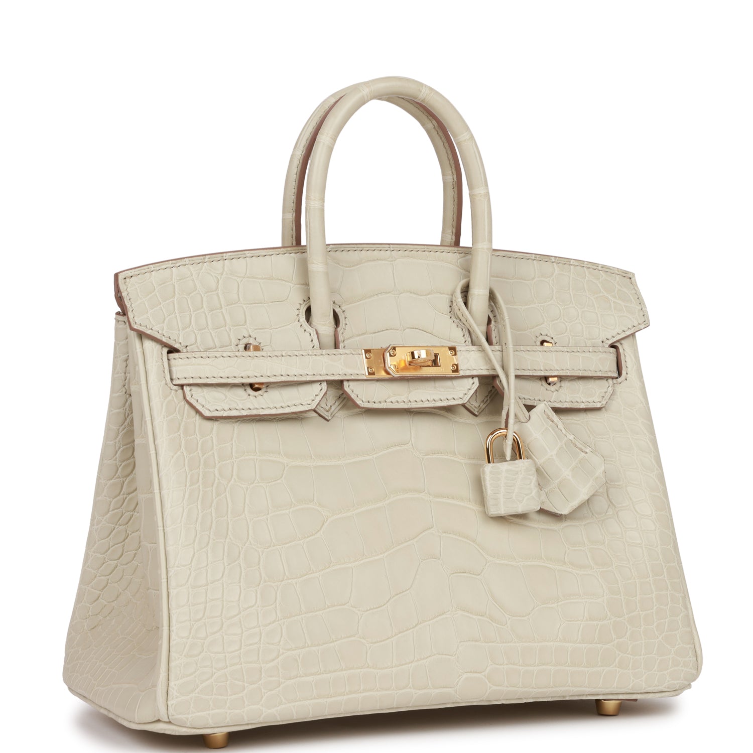 Hermes Birkin Beton Matte Alligator Hardware Handbag Gold Travel Bag Hardware 3