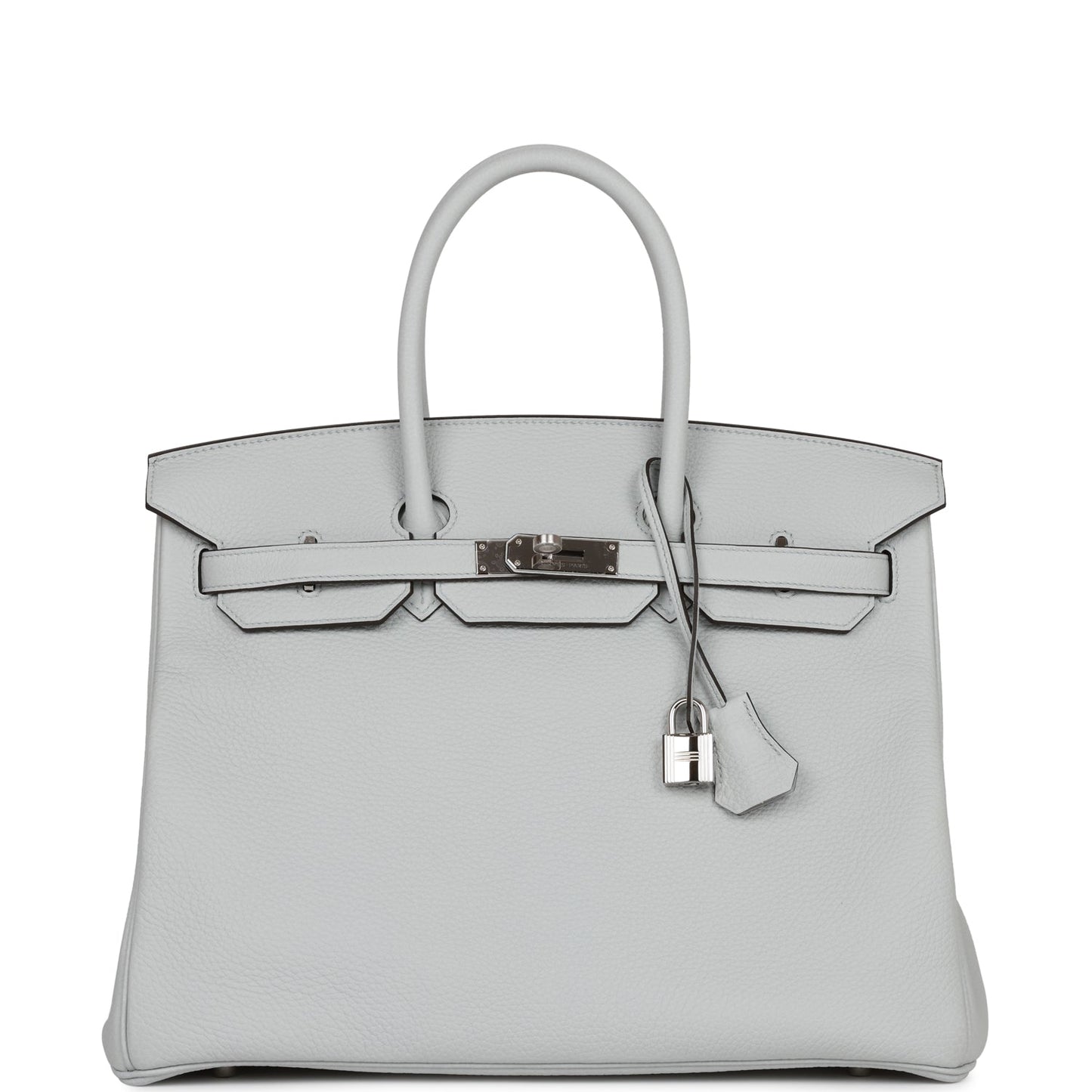 Hermes Birkin Bleu Pale Clemence Palladium Hardware Handbag Travel Bag