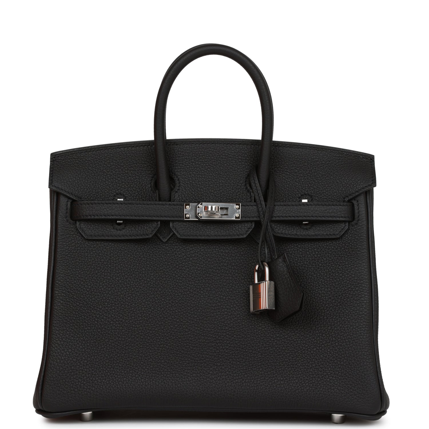 Hermes Birkin Togo Palladium Hardware Handbag Black Travel Bag 37