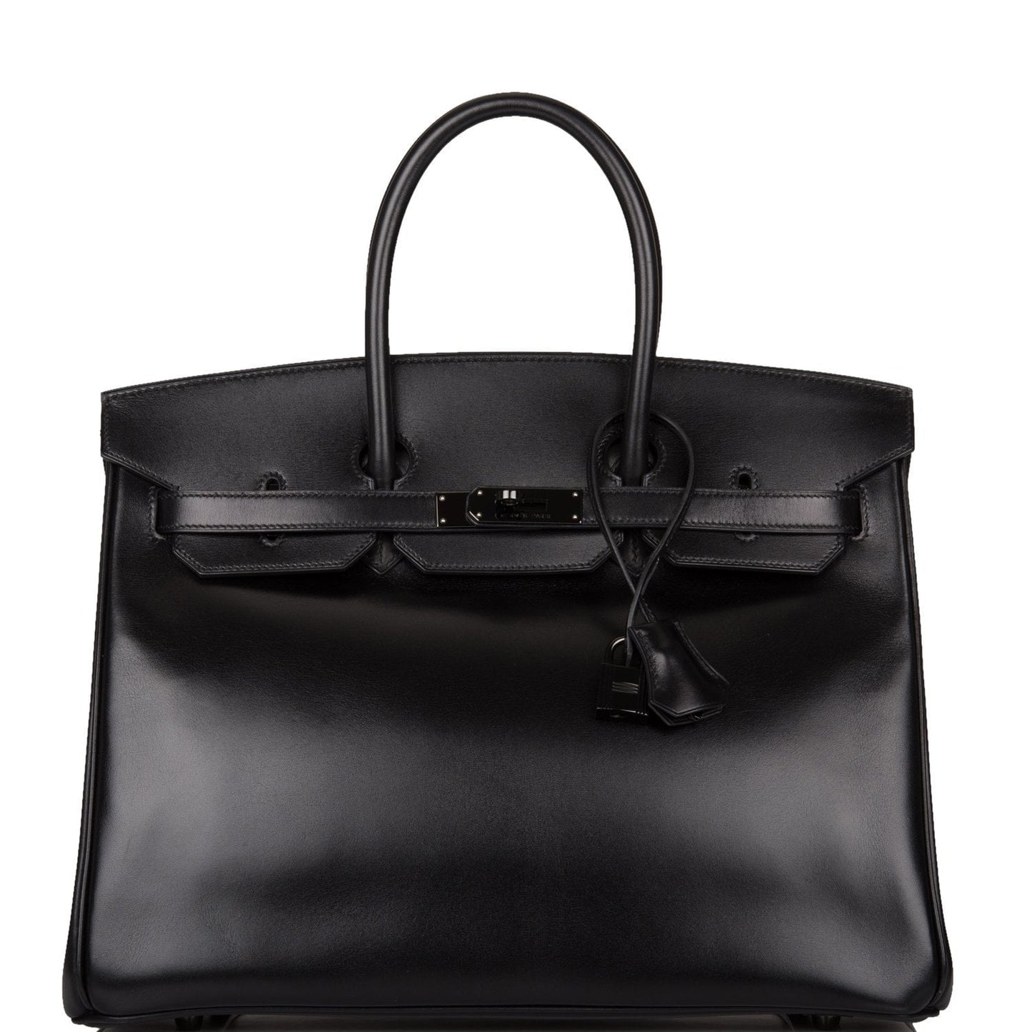 Hermes Birkin So Box Hardware Handbag Black Travel Bag