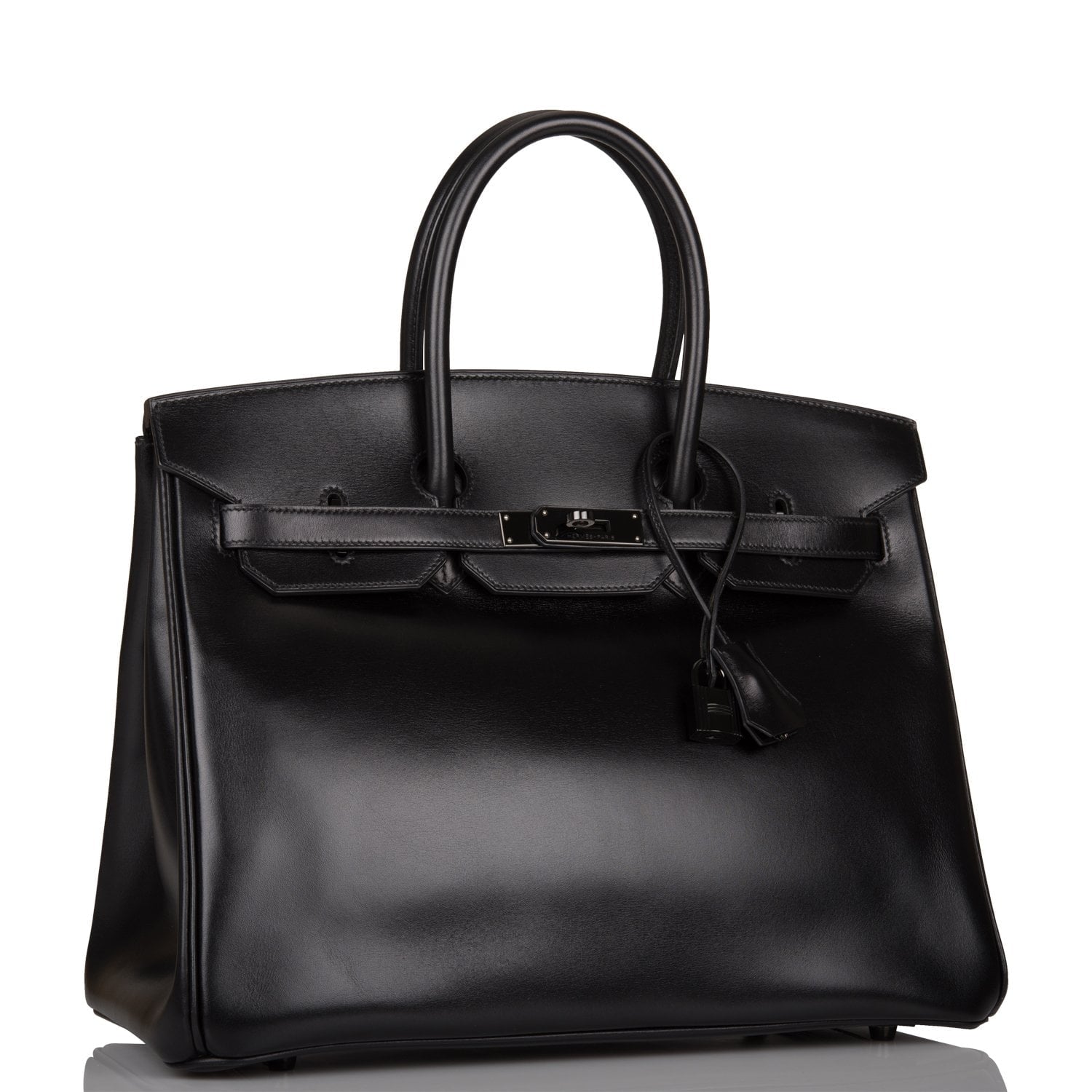 Hermes Birkin So Box Hardware Handbag Black Travel Bag