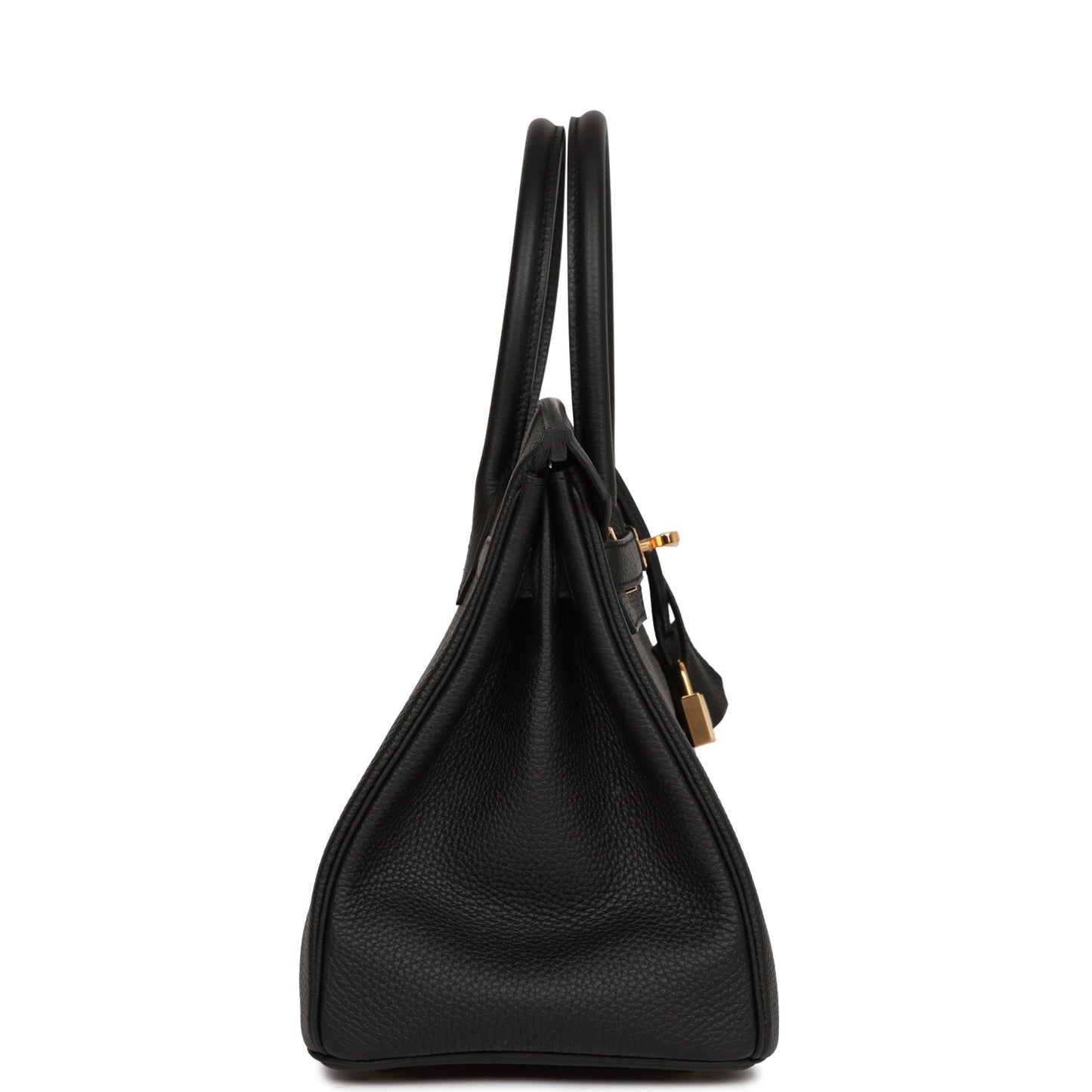 Hermes Birkin Togo Hardware Handbag Black Gold Travel Bag 27