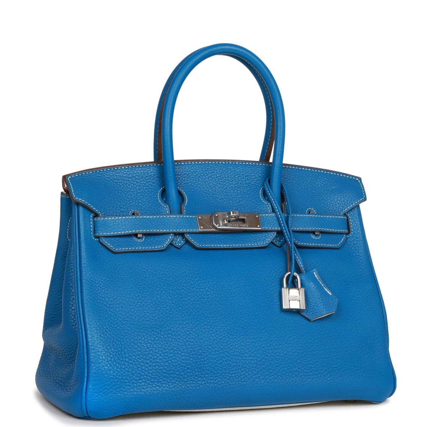 Hermes Eclat Birkin Mykonos And Clemence Palladium Hardware Handbag White Travel Bag