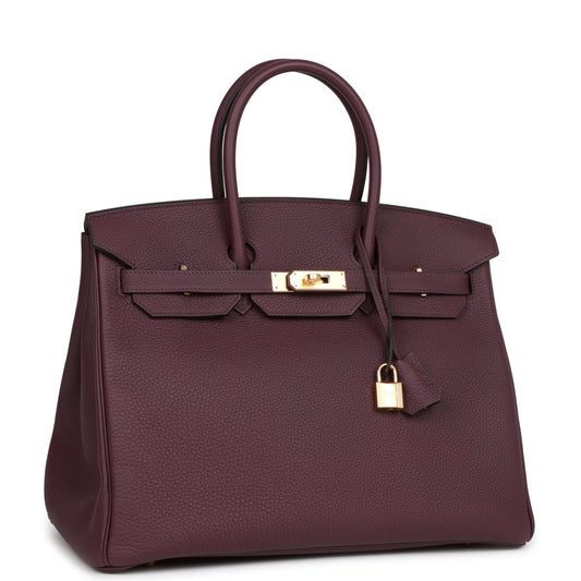 Hermes Birkin Cassis Togo Hardware Handbag Gold Travel Bag