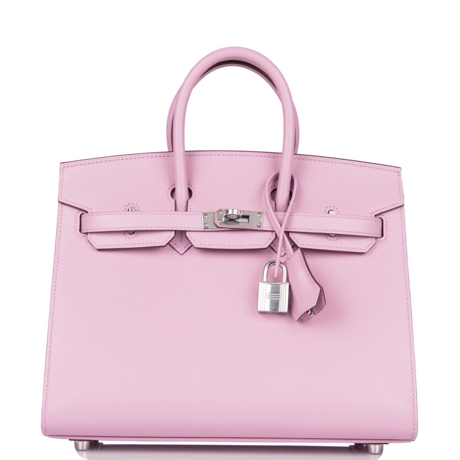 Hermes Birkin Sellier Mauve Sylvestre Epsom Palladium Hardware Travel Bag