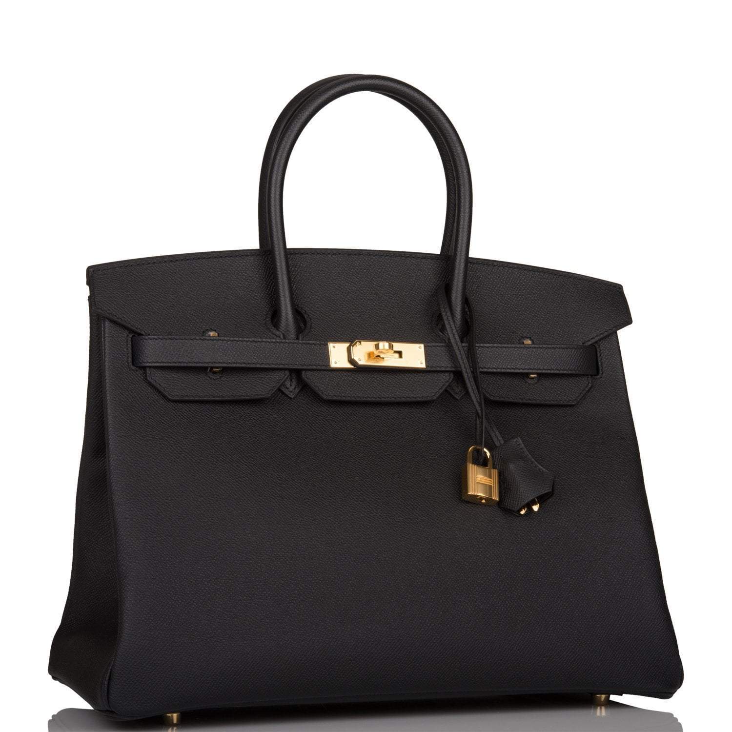 Hermes Birkin Epsom Hardware Handbag Black Gold Travel Bag Hardware 3