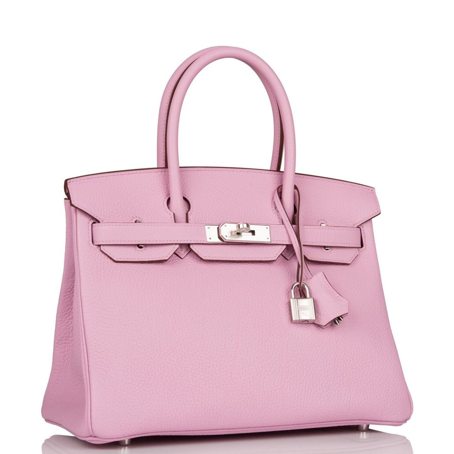 Hermes Birkin Mauve Sylvestre Clemence Palladium Hardware Handbag Travel Bag