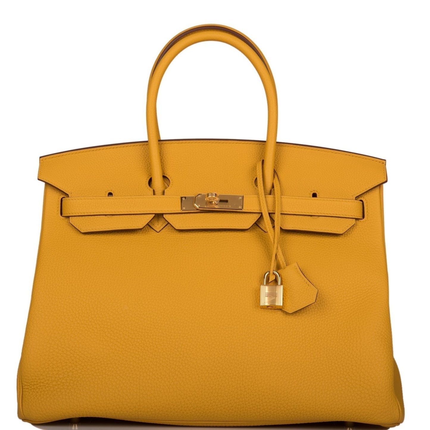 Hermes Birkin Jaune Ambre Togo Hardware Handbag Gold Travel Bag