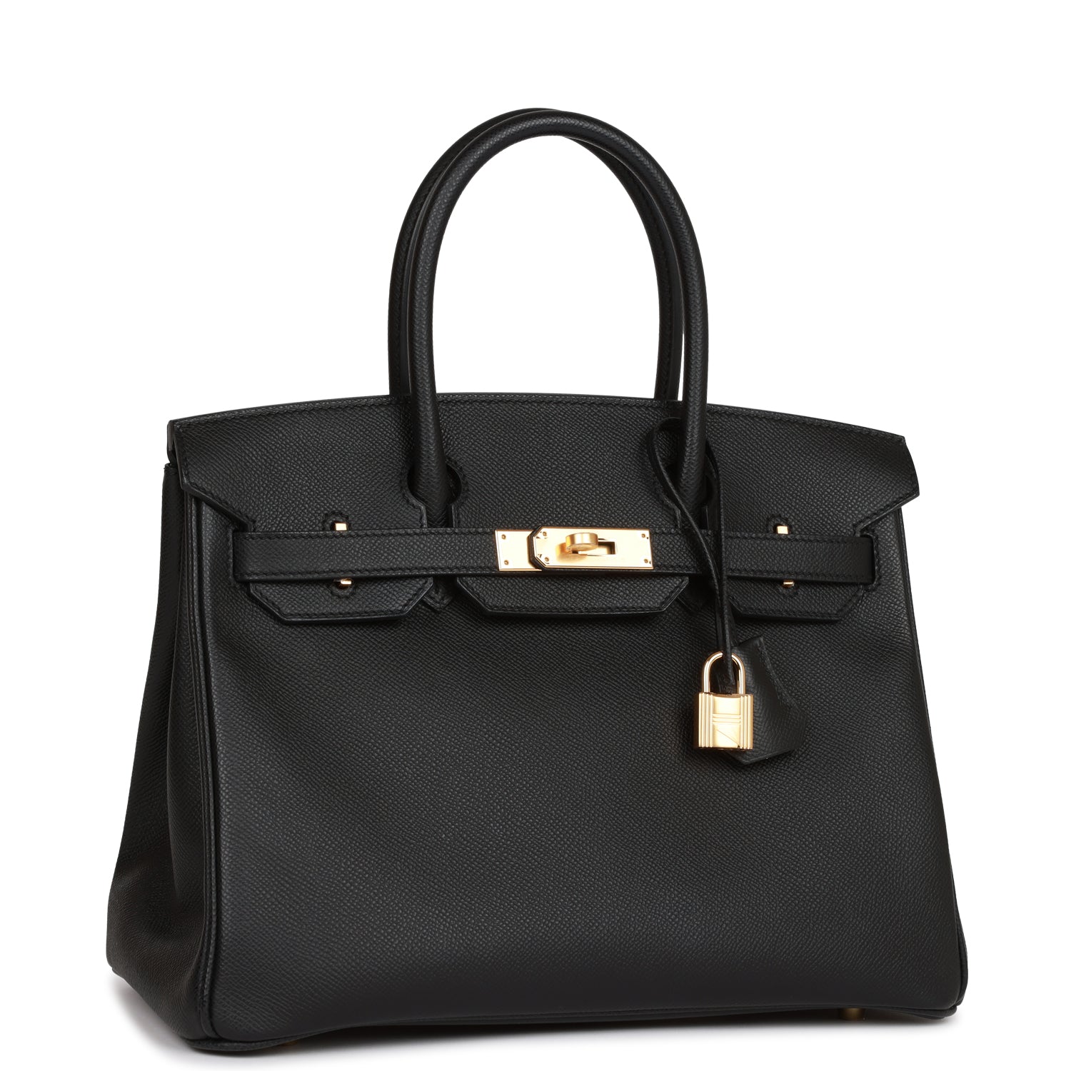 Hermes Birkin Epsom Hardware Handbag Black Gold Travel Bag Hardware 2