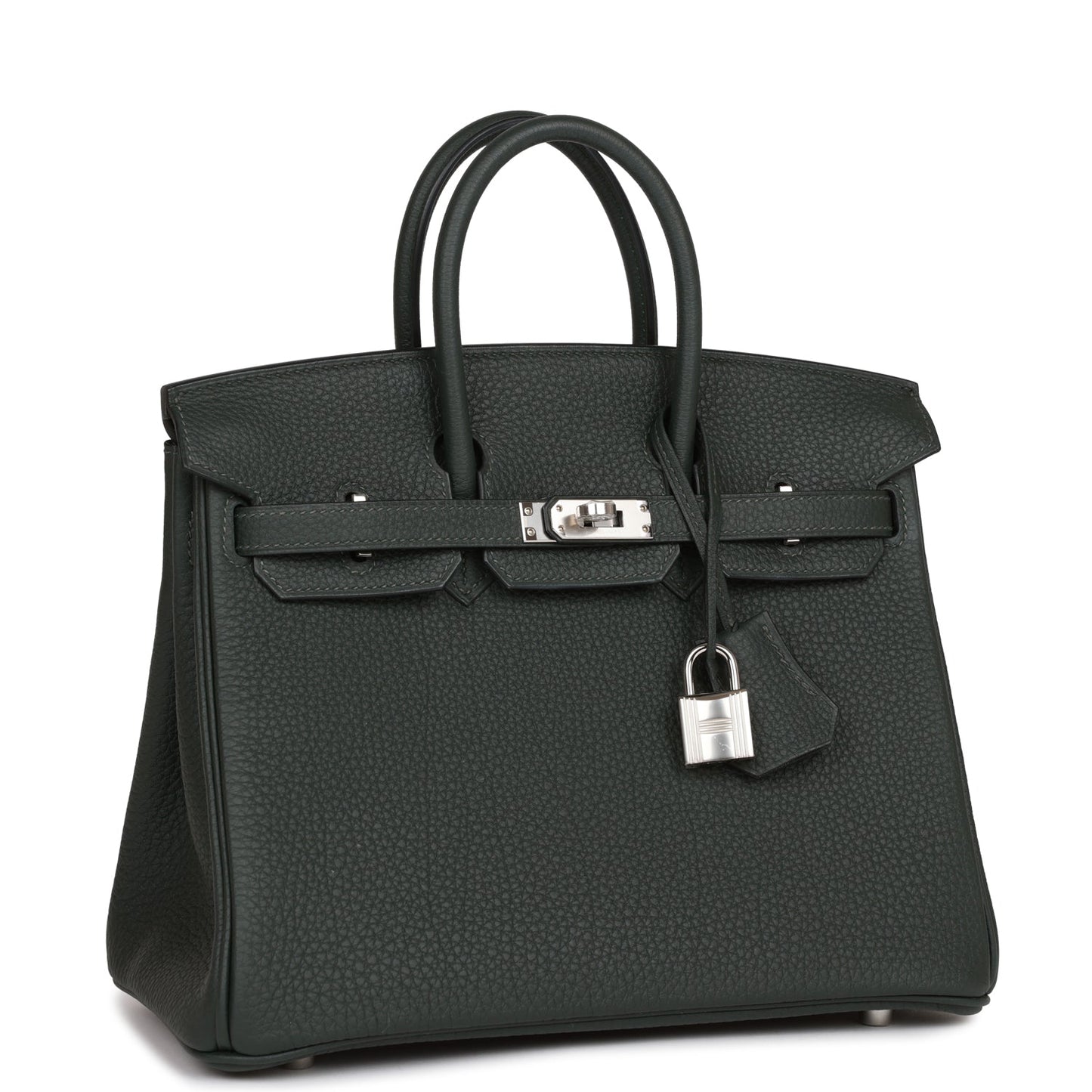 Hermes Birkin Vert Fonce Togo Palladium Hardware Handbag Travel Bag