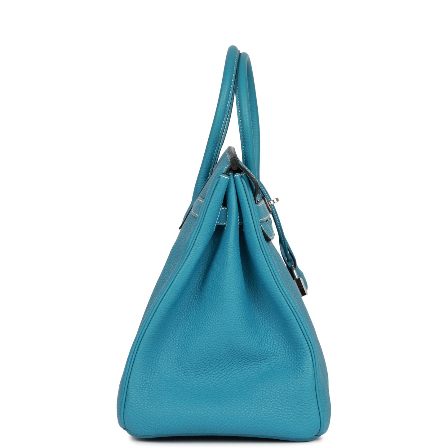 Hermes Birkin Bleu Jean Togo Palladium Hardware Handbag Travel Bag