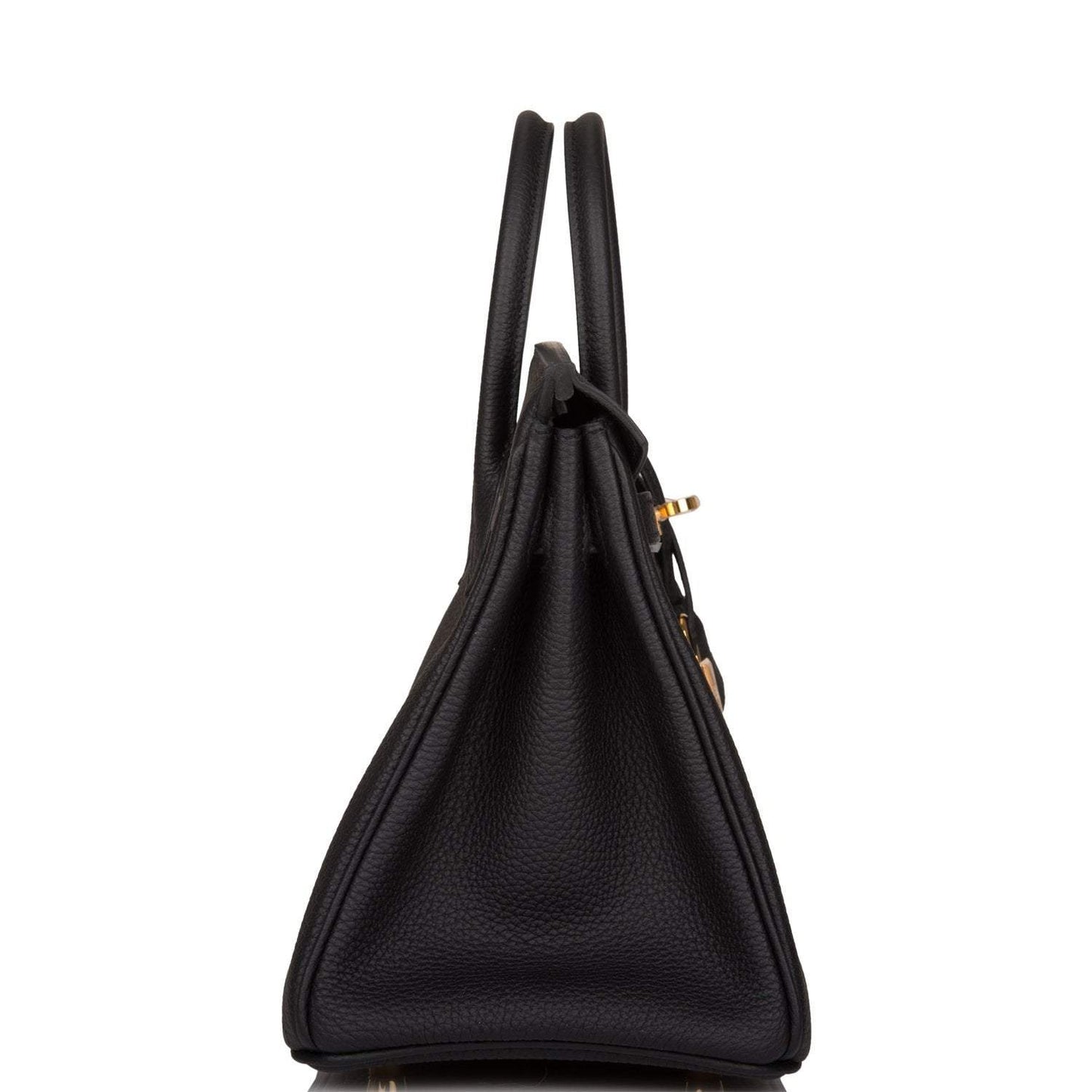 Hermes Birkin Togo Hardware Handbag Black Gold Travel Bag 50