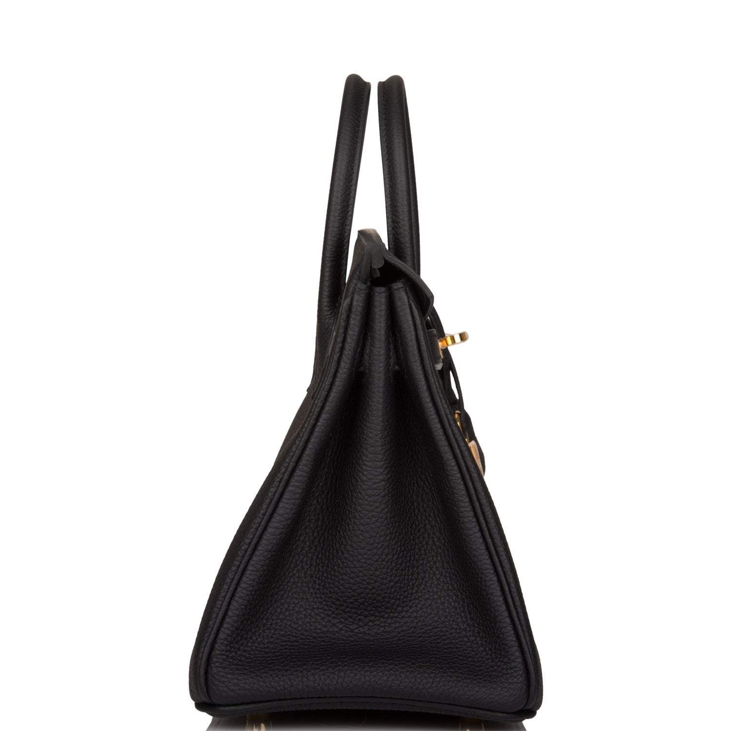 Hermes Birkin Togo Hardware Handbag Black Gold Travel Bag 50