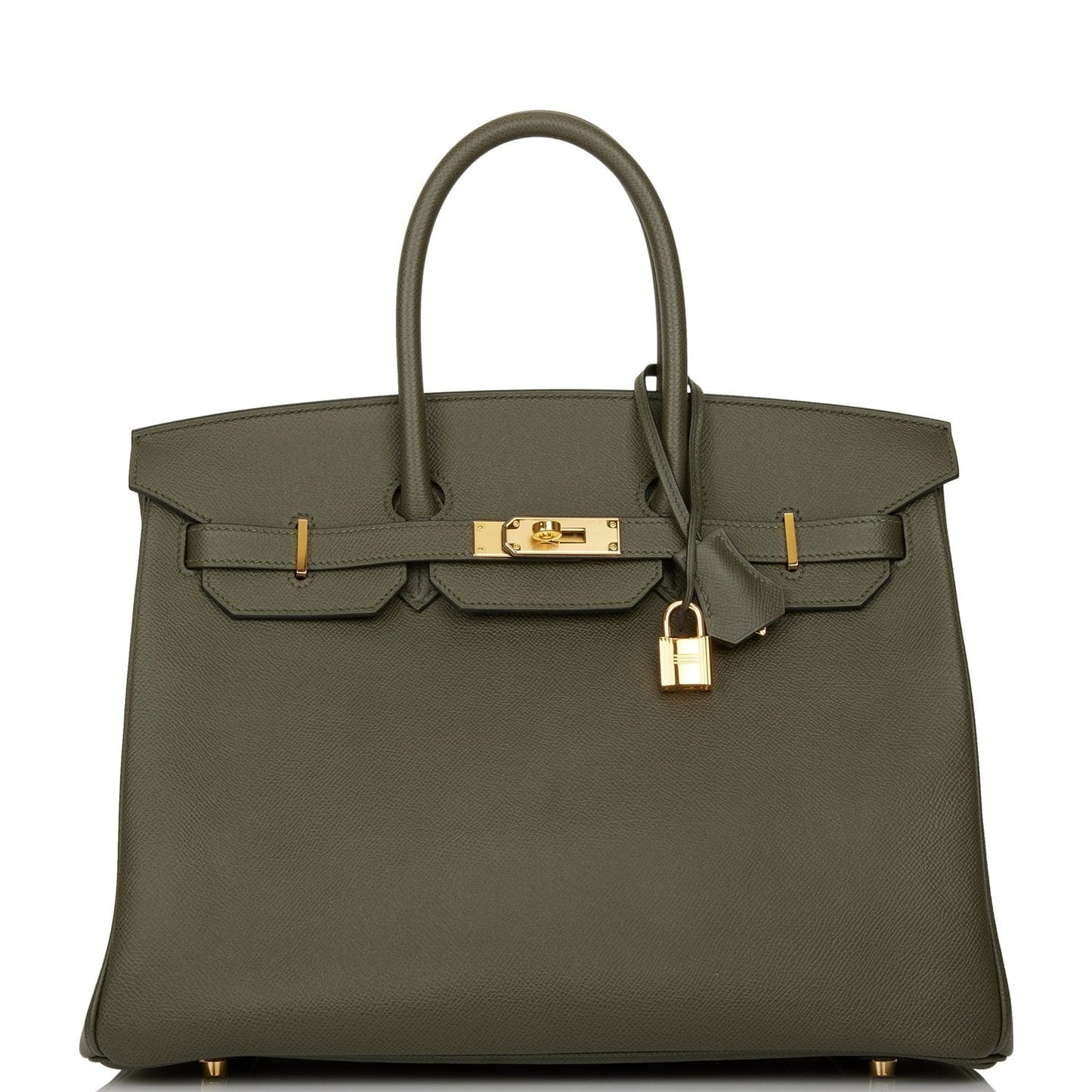 Hermes Birkin Vert De Gris Epsom Hardware Handbag Gold Travel Bag