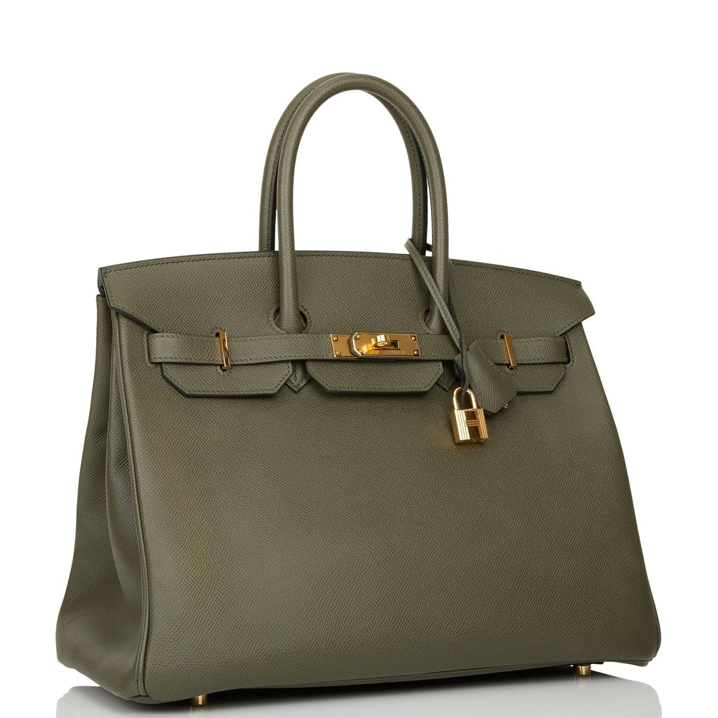 Hermes Birkin Vert De Gris Epsom Hardware Handbag Gold Travel Bag