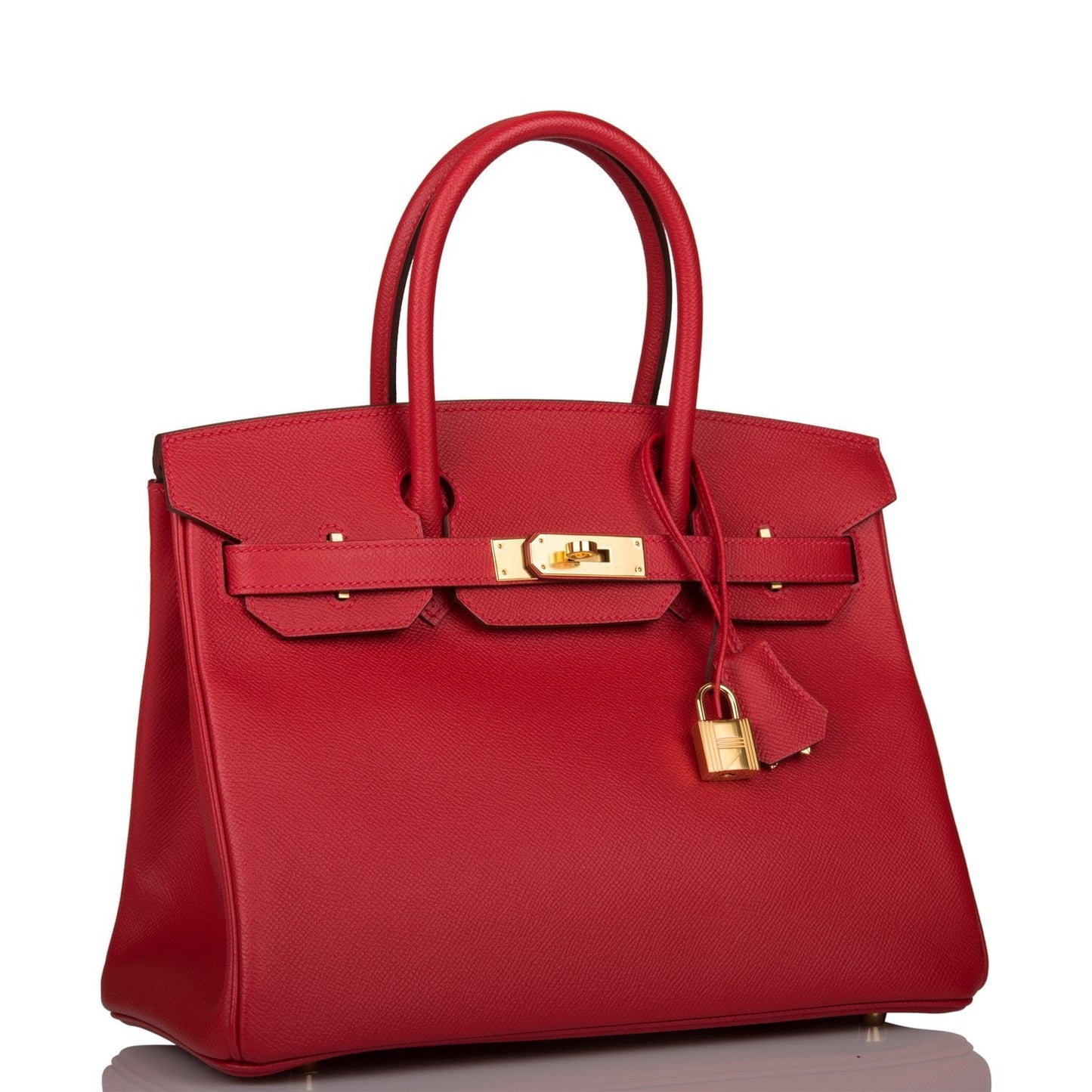Hermes Birkin Rouge Cas Ue Epsom Hardware Handbag Gold Travel Bag 5