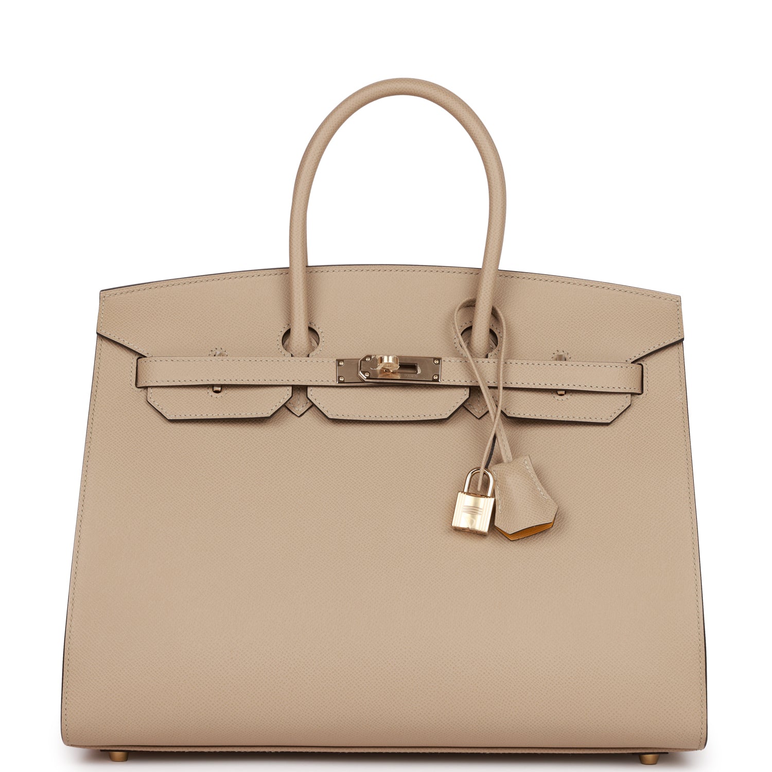 Hermes Birkin Sellier Trench And Jaune Ambre Verso Travel Bag