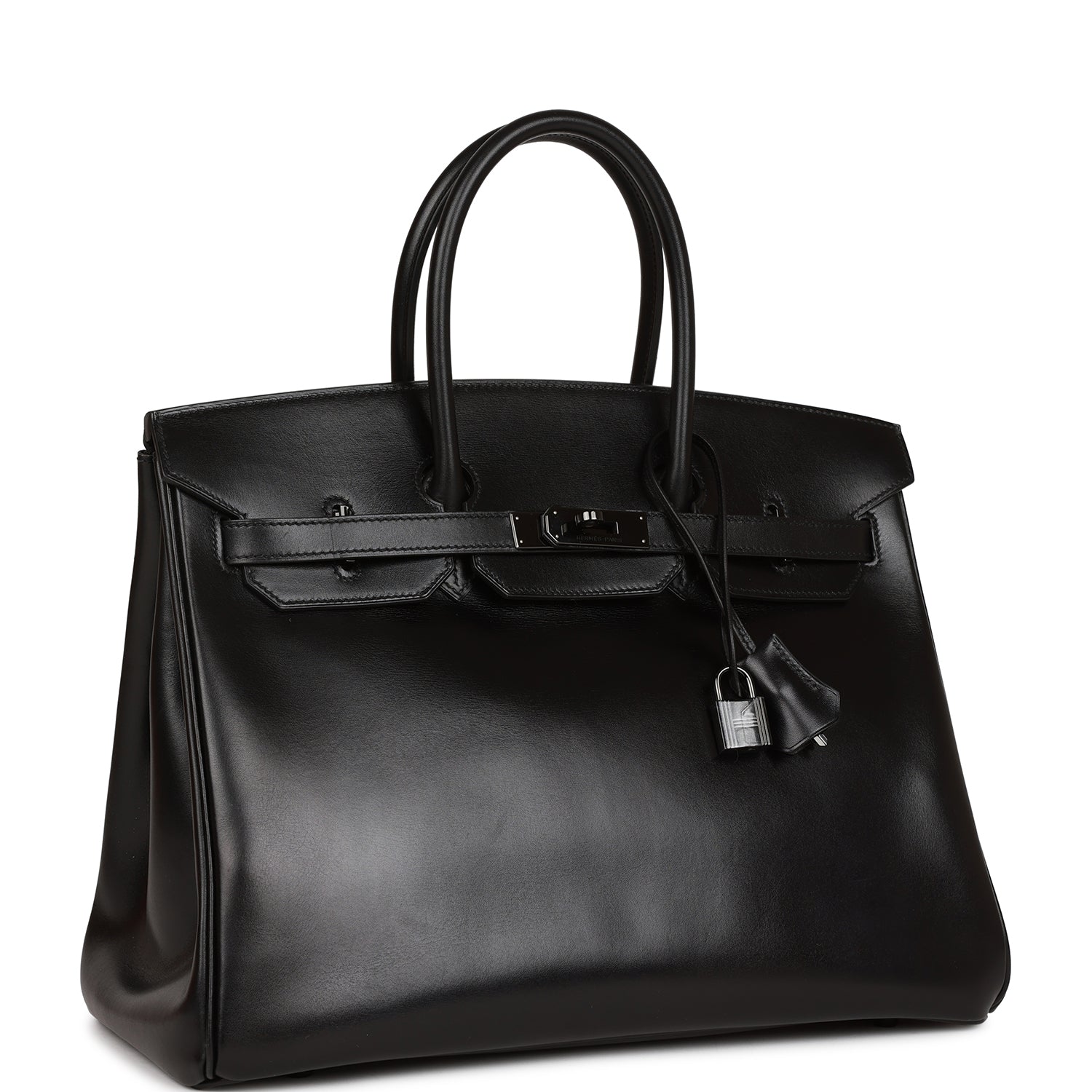 Hermes Birkin So Box Hardware Handbag Black Travel Bag Black Hardware