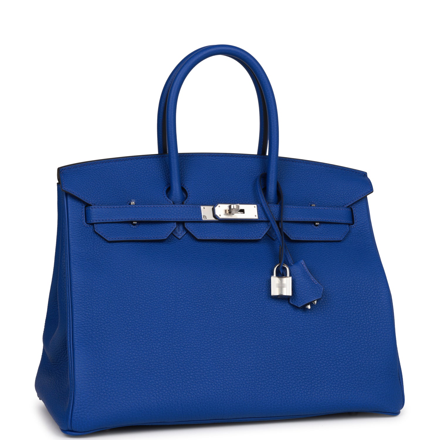 Hermes Birkin Bleu Royal Togo Palladium Hardware Handbag Travel Bag