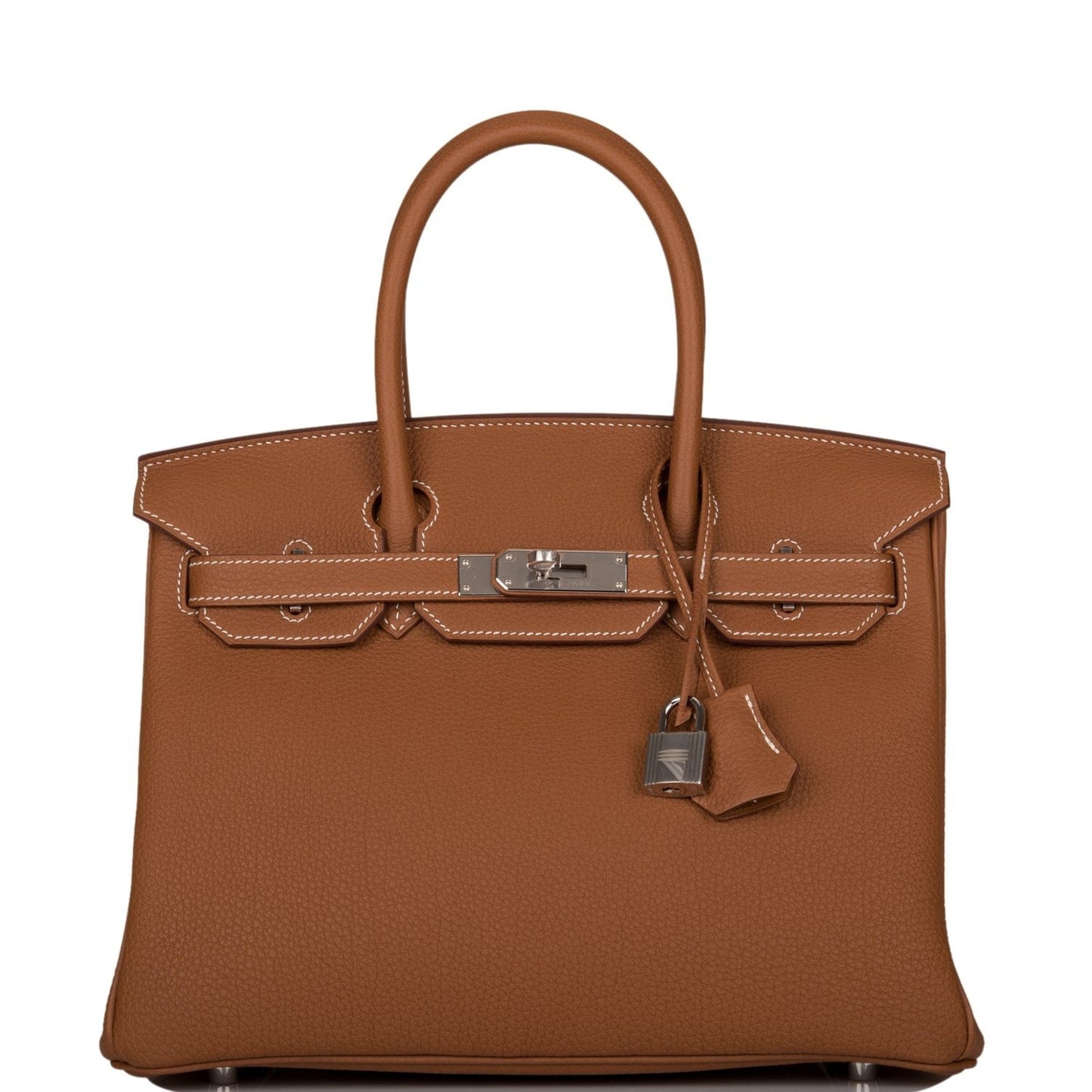 Hermes Birkin Togo Palladium Hardware Handbag Gold Travel Bag 6