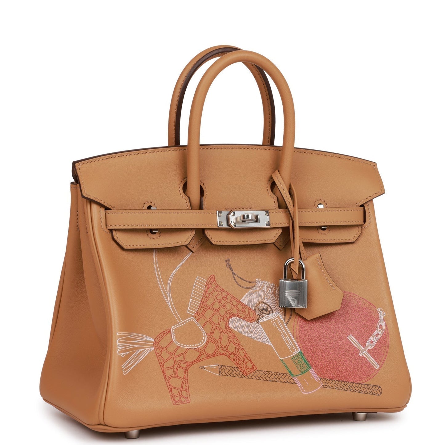 Hermes Birkin Out Biscuit Swift Palladium Hardware Handbag Travel Bag