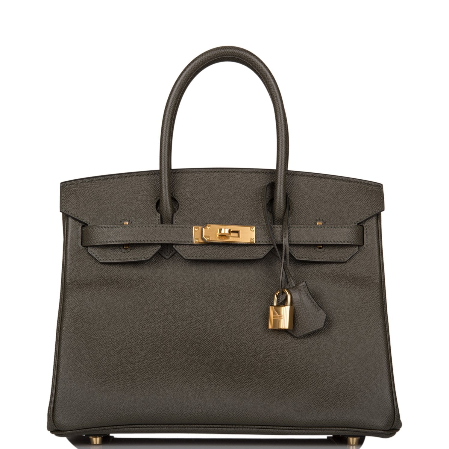 Hermes Birkin Vert De Gris Epsom Hardware Handbag Gold Travel Bag Gold Hardware