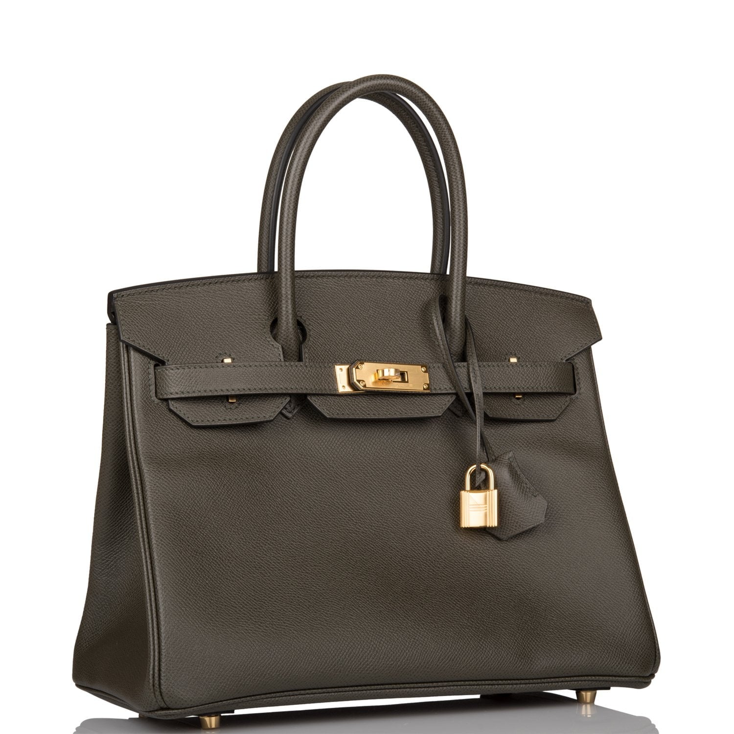 Hermes Birkin Vert De Gris Epsom Hardware Handbag Gold Travel Bag Gold Hardware