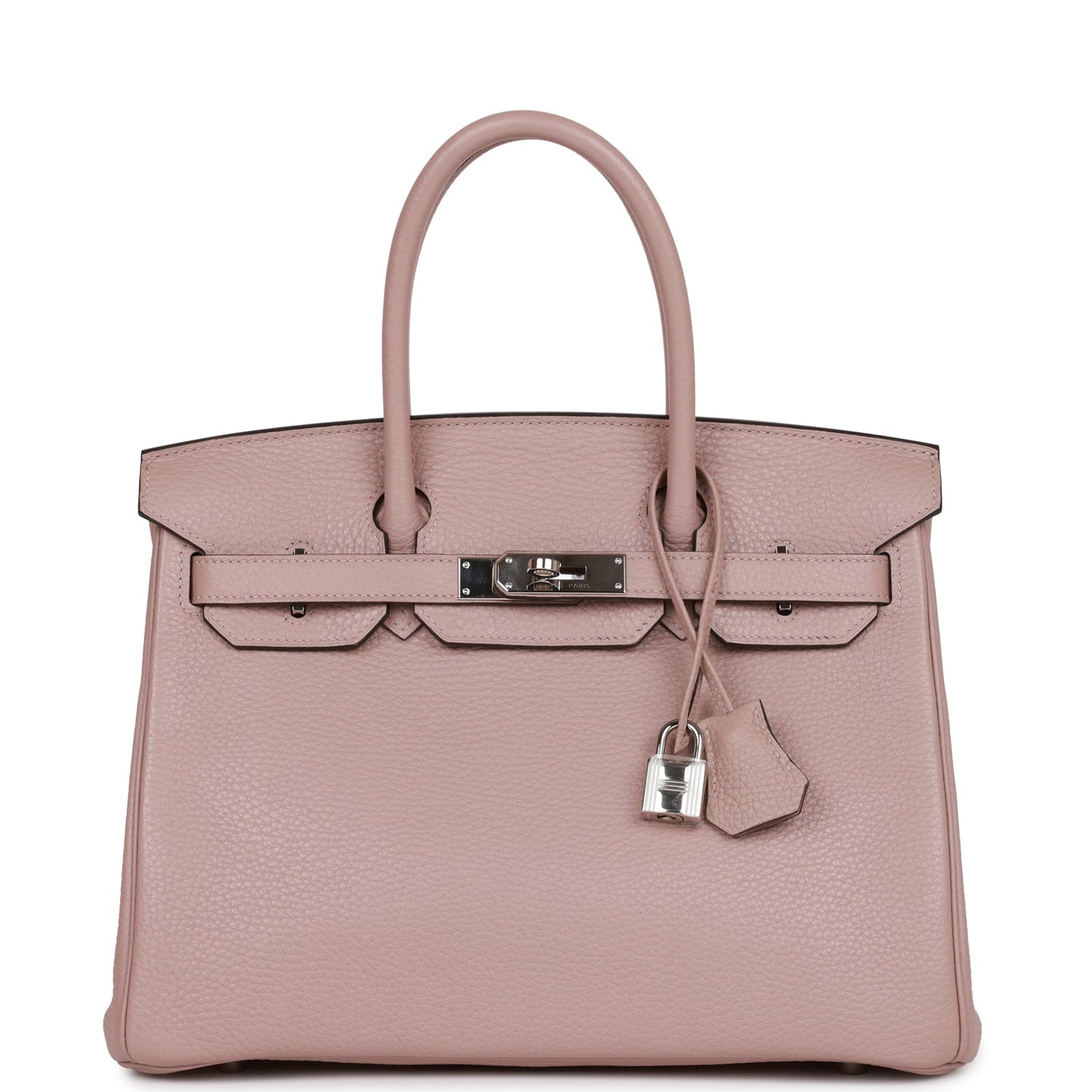 Hermes Birkin Glycine Clemence Palladium Hardware Handbag Travel Bag