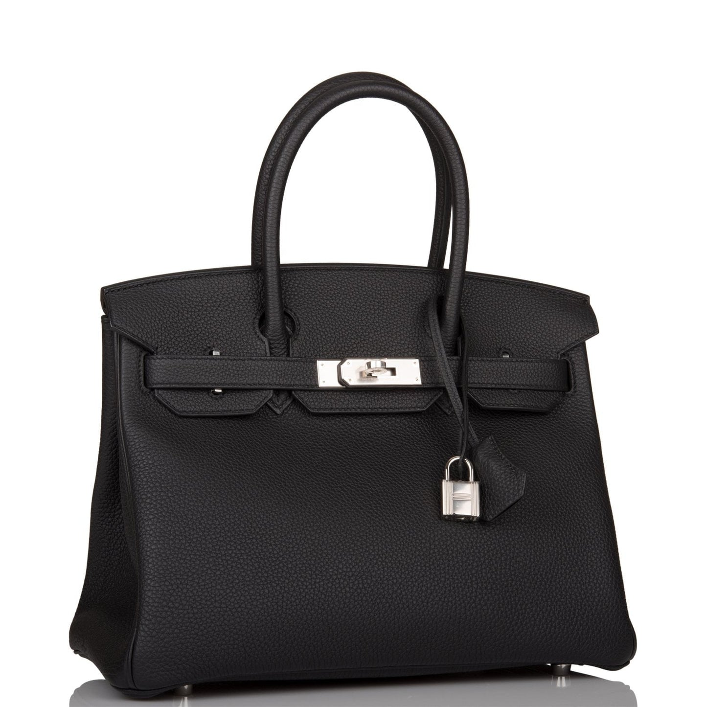 Hermes Birkin Togo Palladium Hardware Handbag Black Travel Bag 23