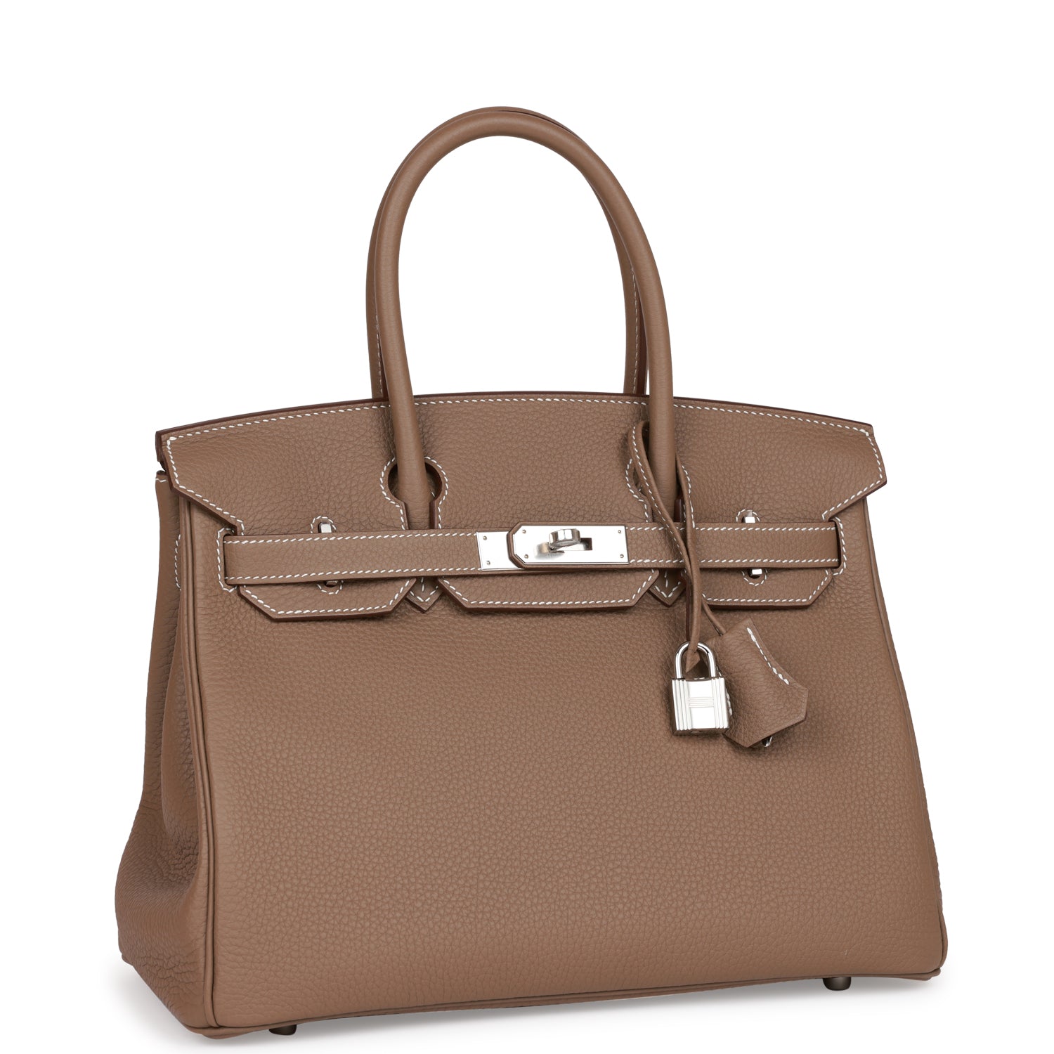 Hermes Birkin Etoupe Togo Palladium Hardware Handbag Travel Bag