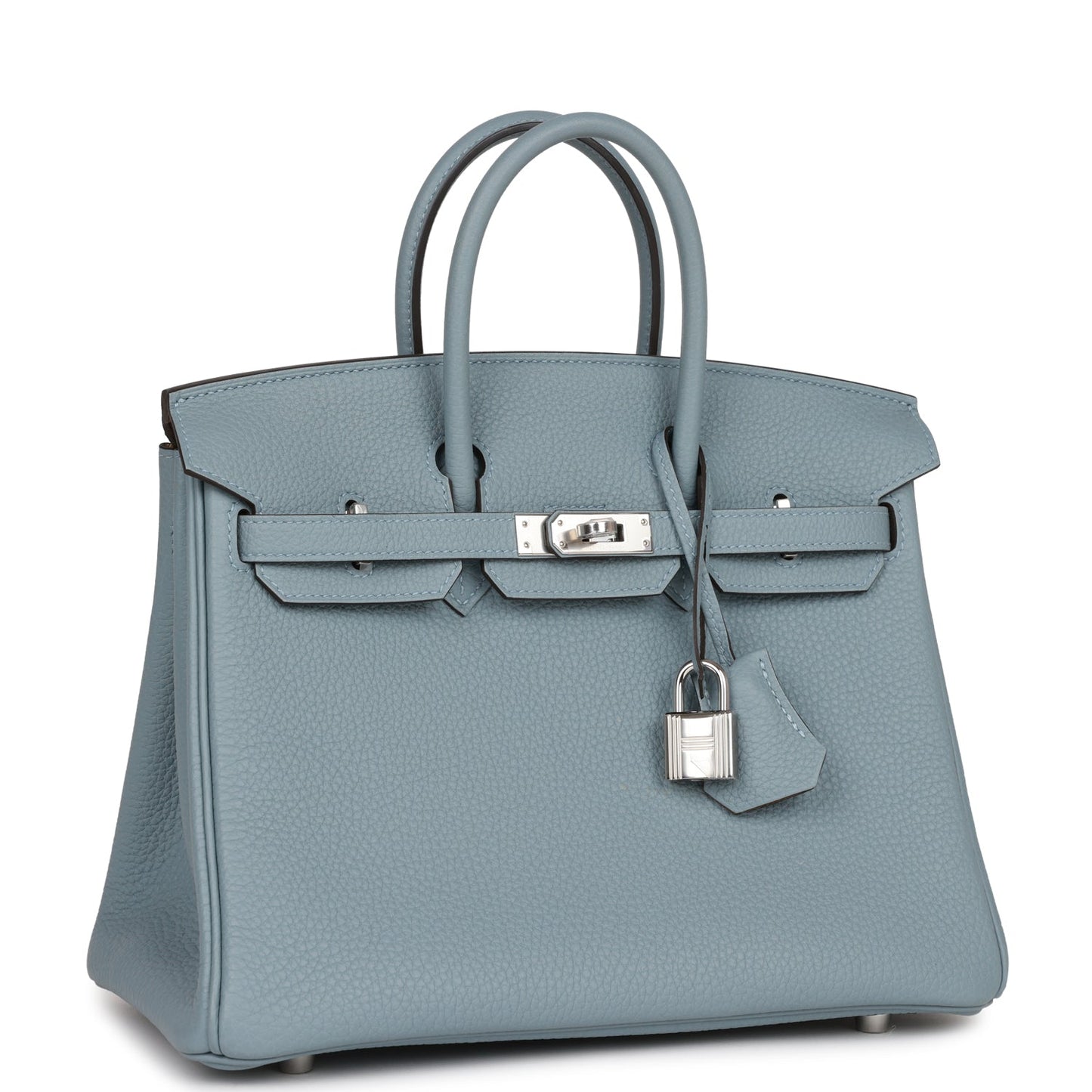 Hermes Birkin Bleu Lin Verso Togo Palladium Hardware Travel Bag Hardware 1
