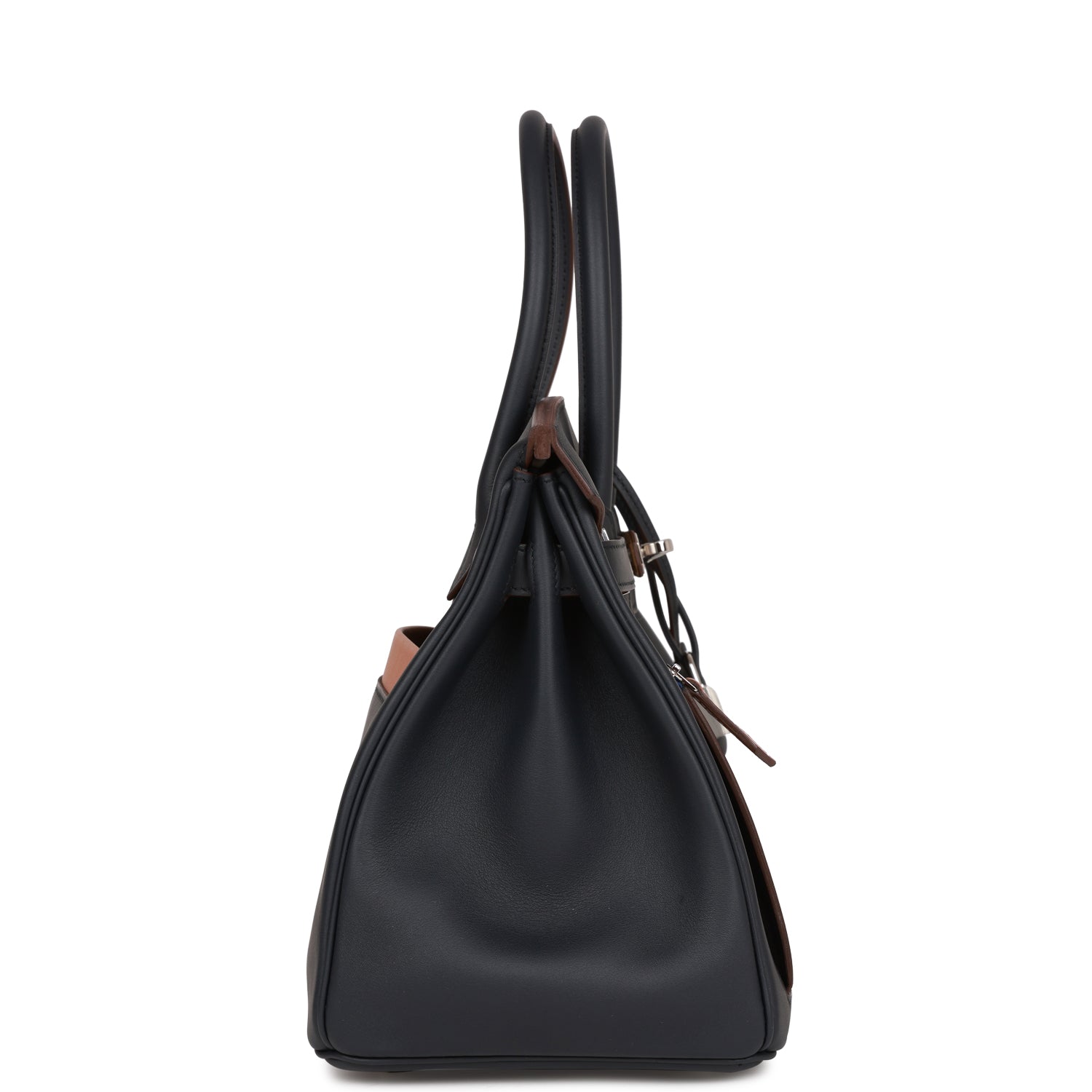 Hermes Colormatic Birkin Caban And Chai Swift Palladium Black Travel Bag
