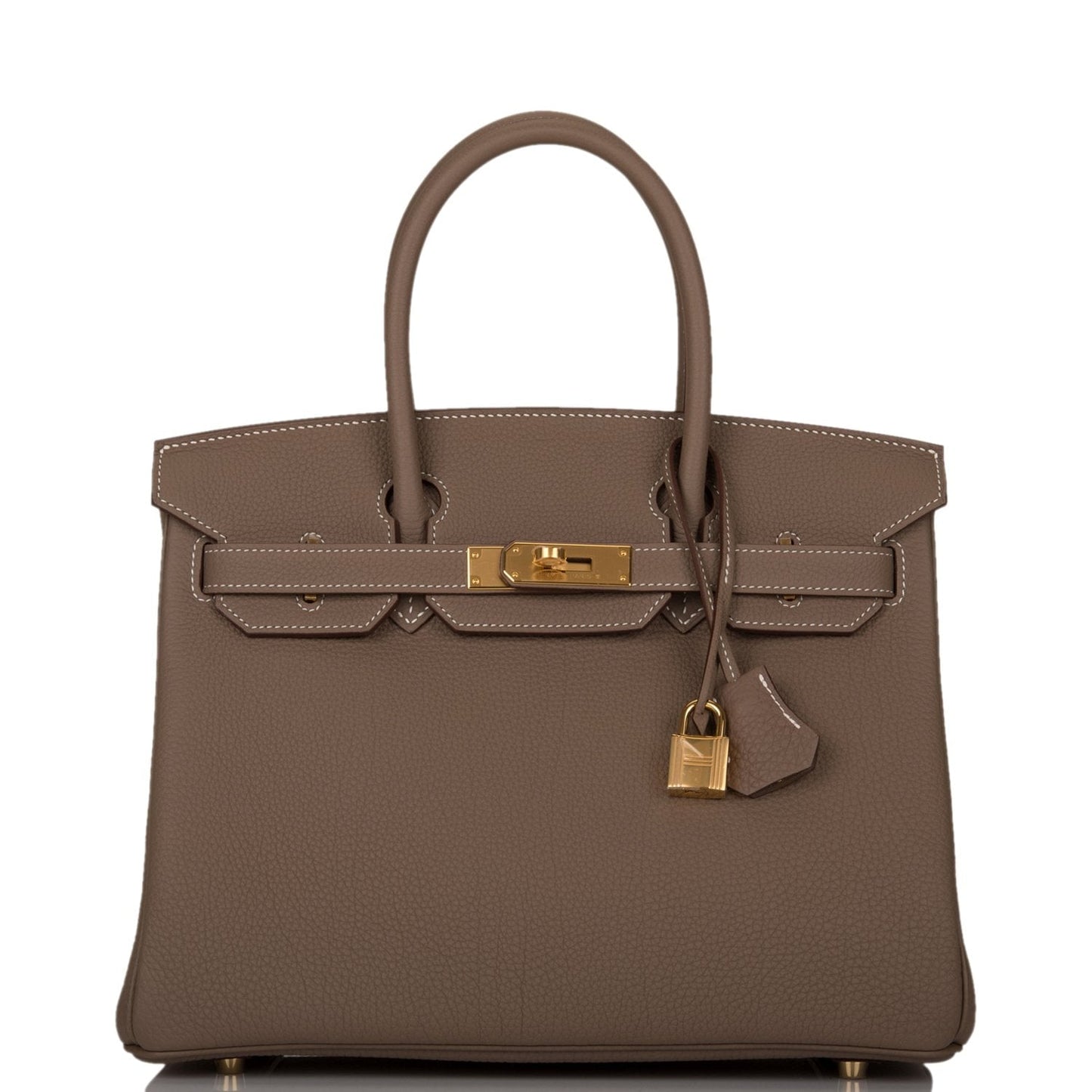 Hermes Birkin Etoupe Togo Hardware Handbag Gold Travel Bag 9