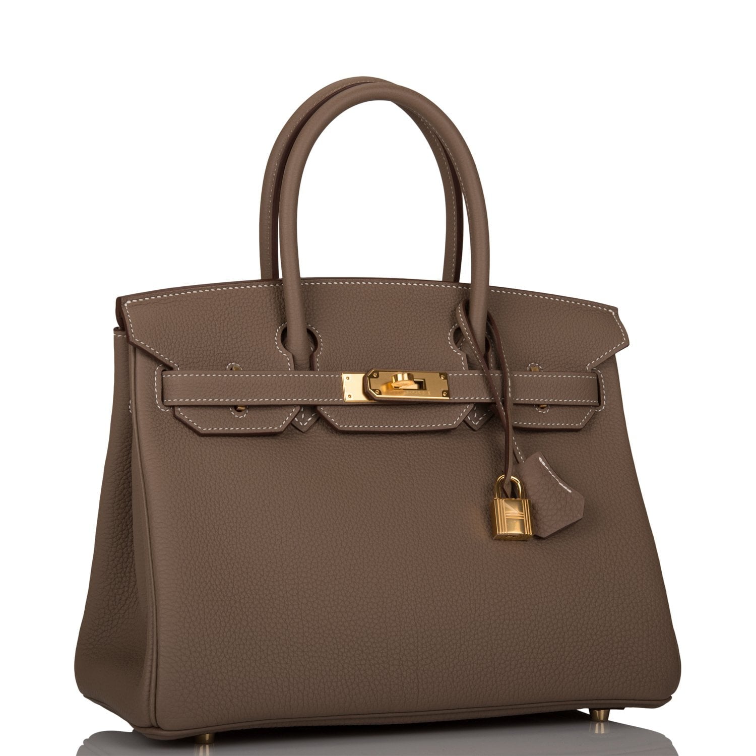 Hermes Birkin Etoupe Togo Hardware Handbag Gold Travel Bag 9