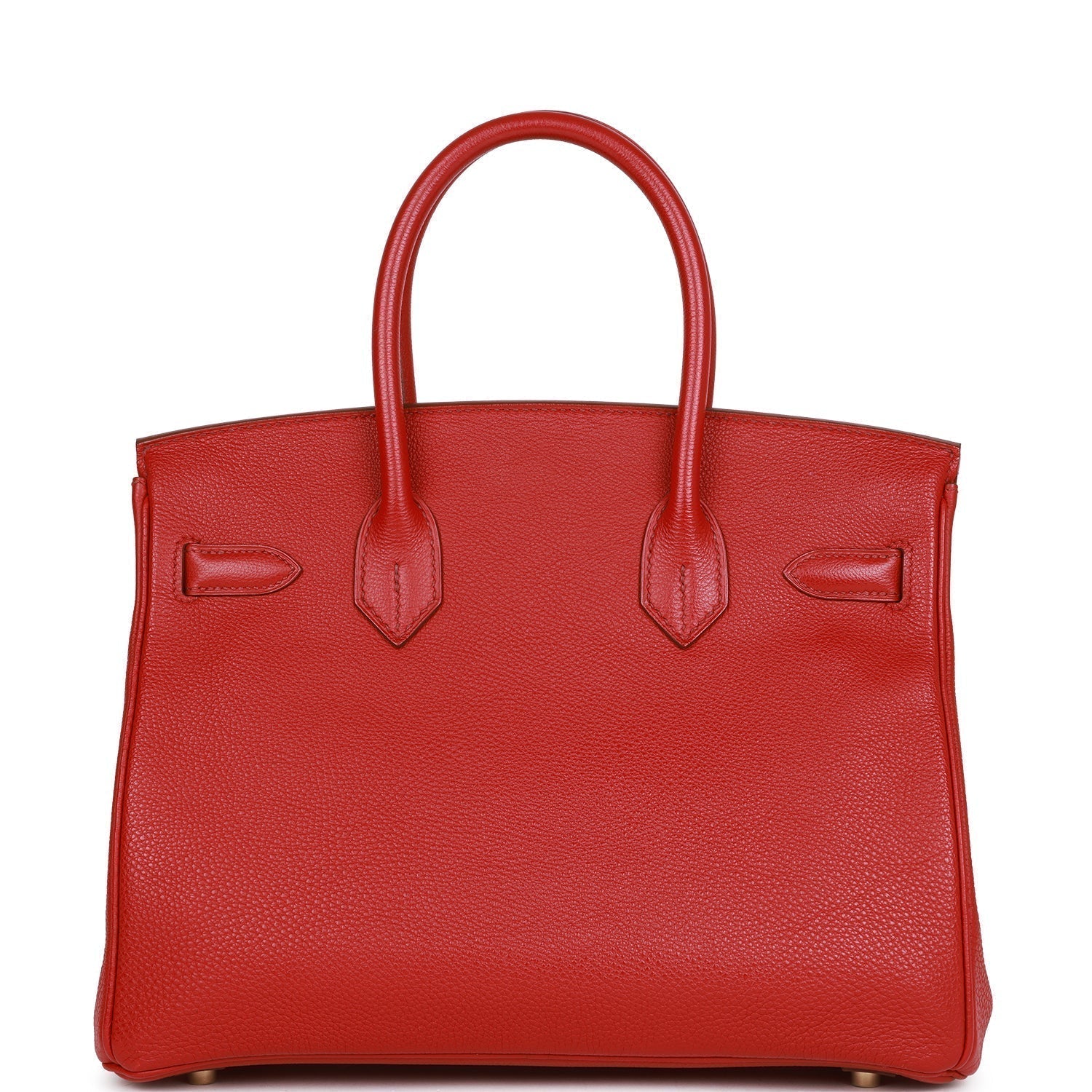 Hermes Birkin Rouge Garance Togo Hardware Handbag Gold Travel Bag