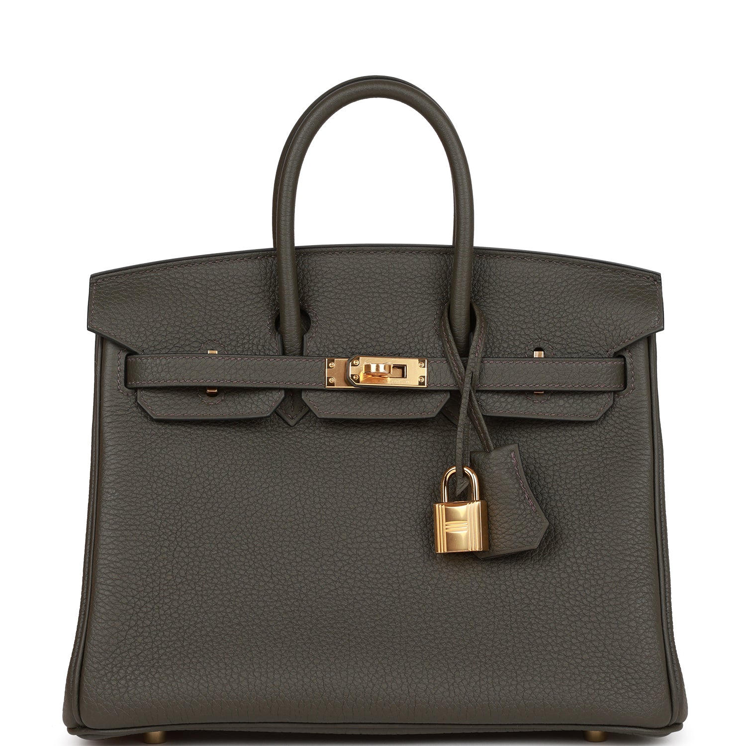 Hermes Birkin Vert De Gris Togo Hardware Handbag Gold Travel Bag