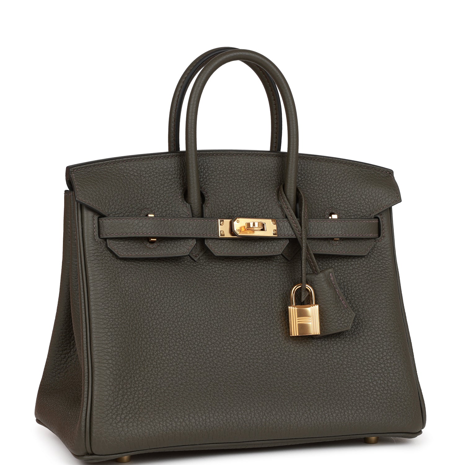 Hermes Birkin Vert De Gris Togo Hardware Handbag Gold Travel Bag