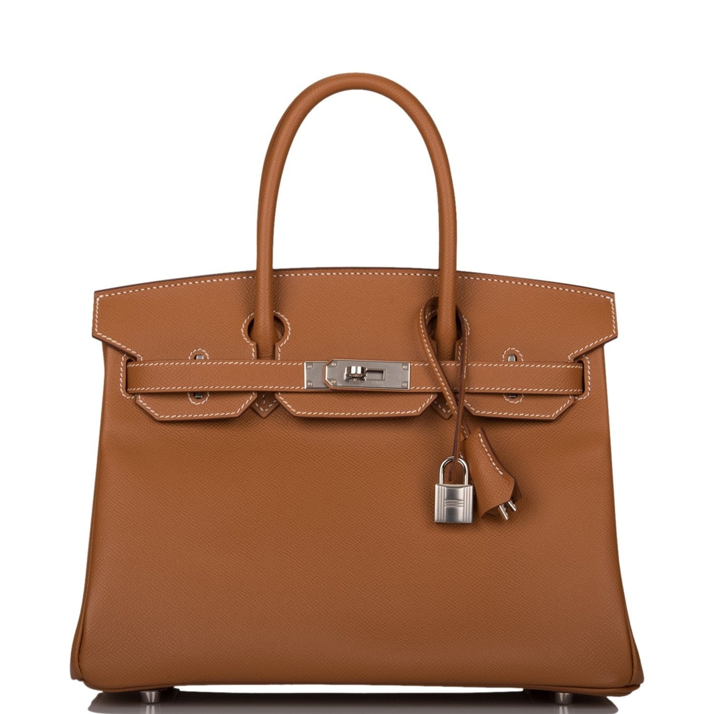 Hermes Birkin Epsom Palladium Hardware Handbag Gold Travel Bag