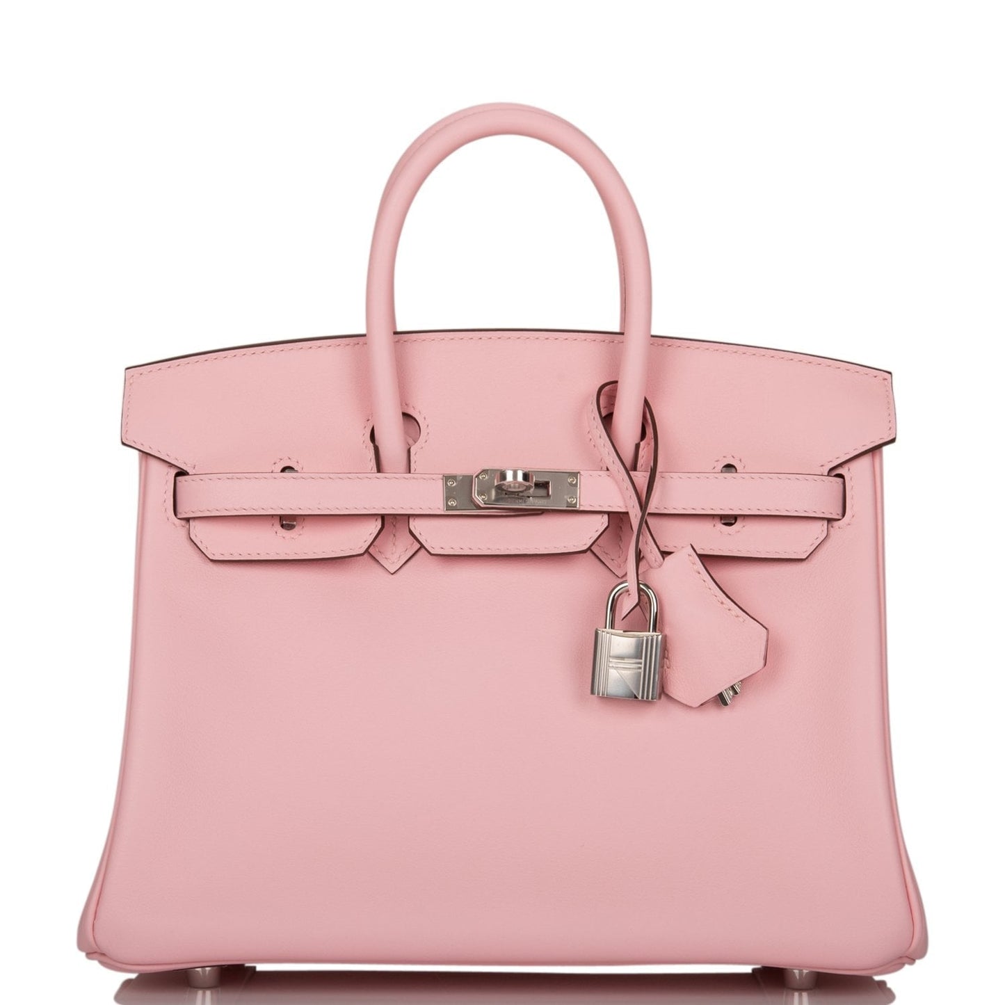 Hermes Birkin Rose Sakura Swift Palladium Hardware Handbag Travel Bag Palladium Hardware