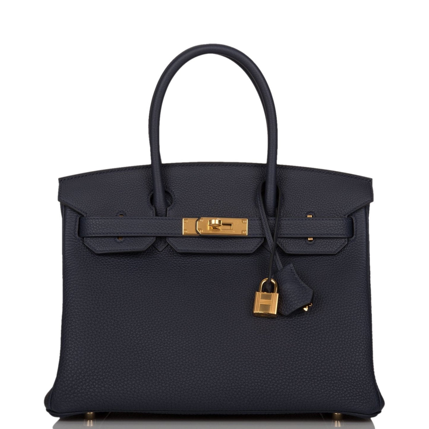 Hermes Birkin Bleu Nuit Togo Hardware Handbag Gold Travel Bag Gold Hardware