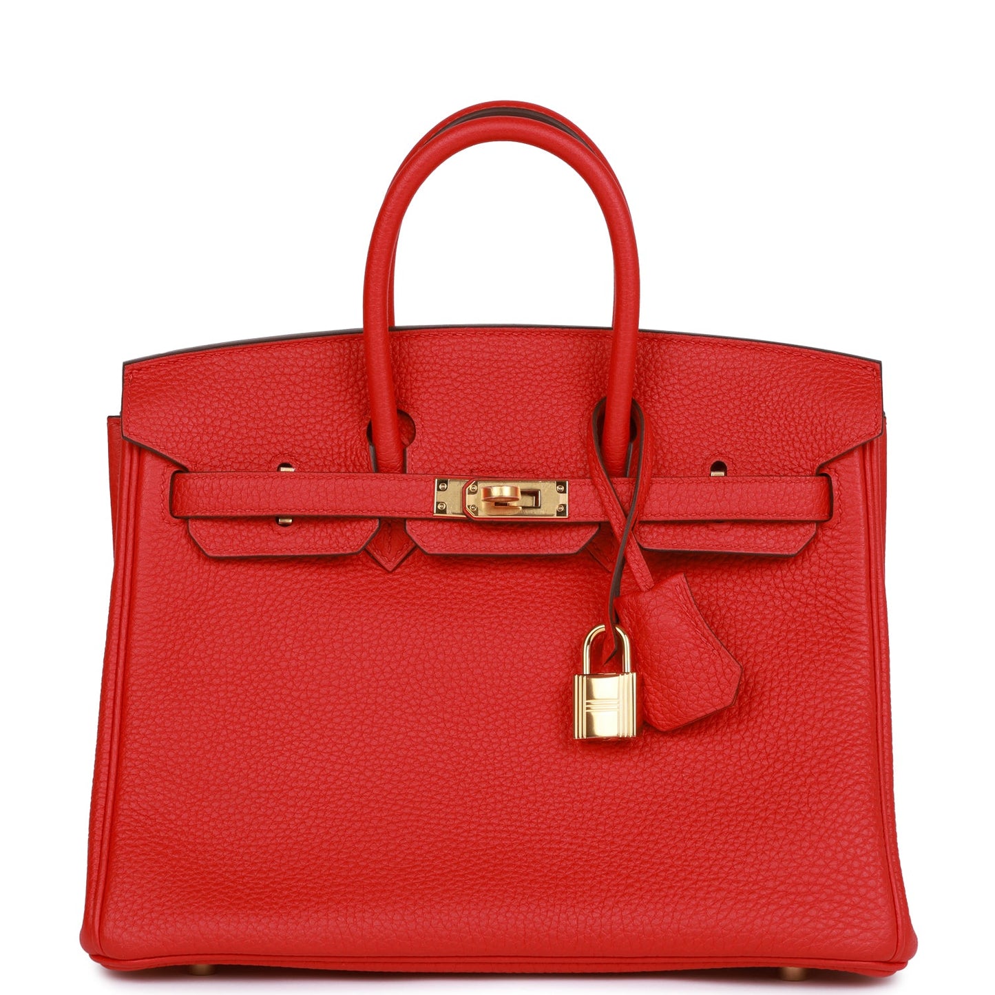 Hermes Birkin Rouge De Coeur Togo Hardware Handbag Gold Travel Bag 3